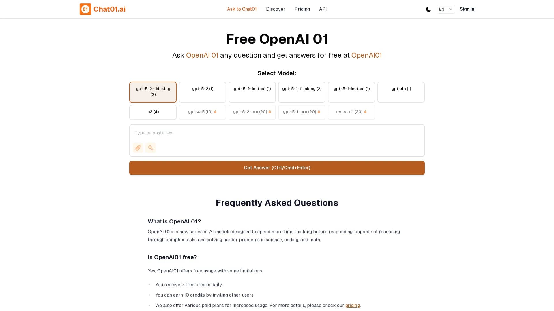chat01-ai homepage