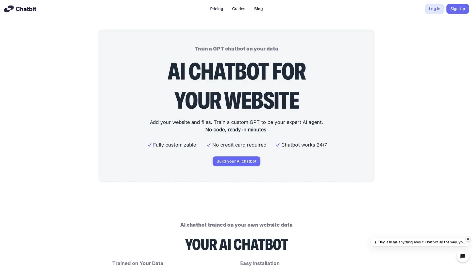 chatbit homepage