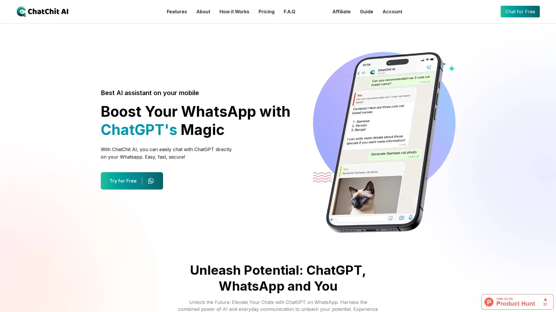 chatchit-ai homepage