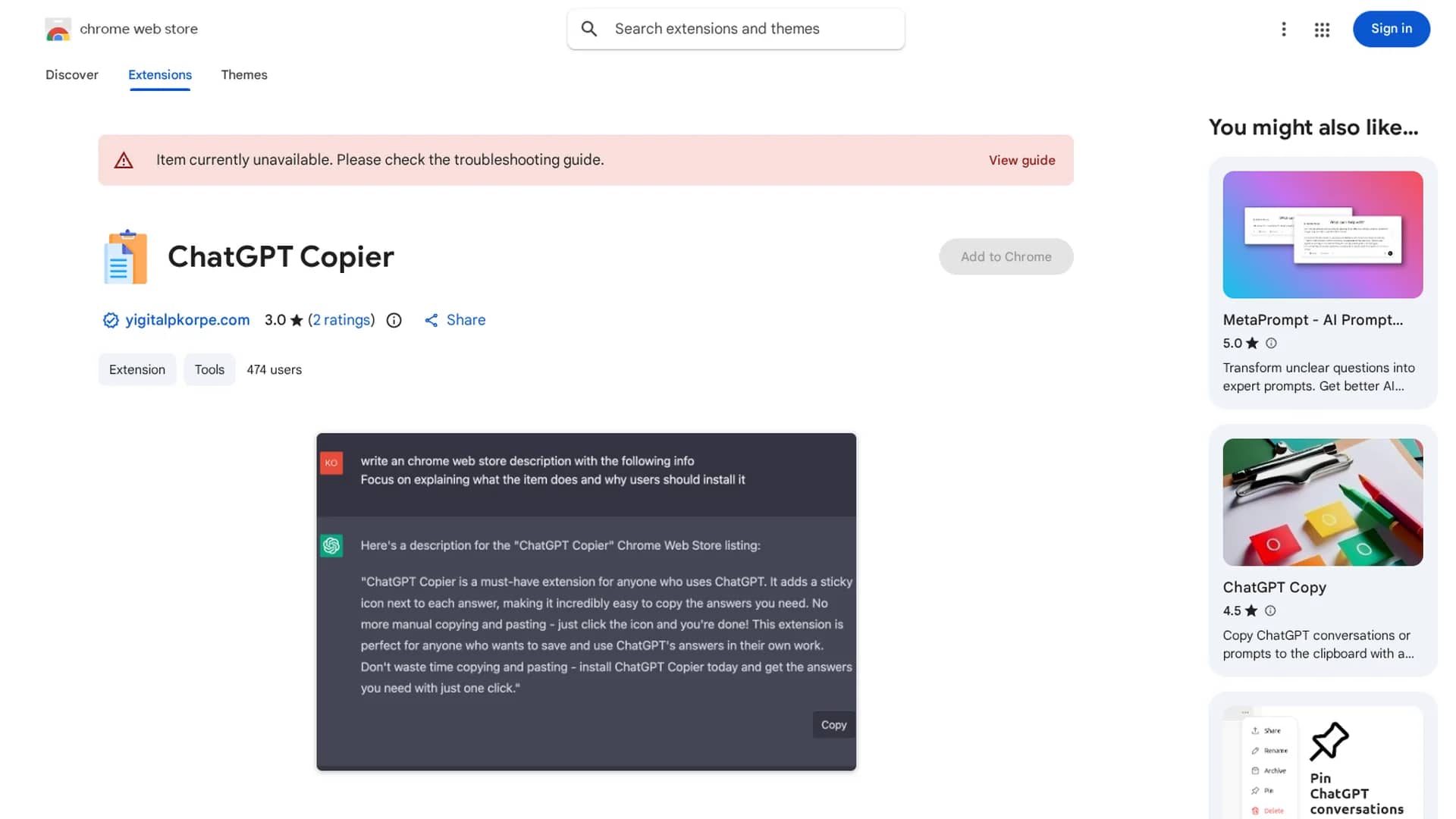 chatgpt-copier homepage