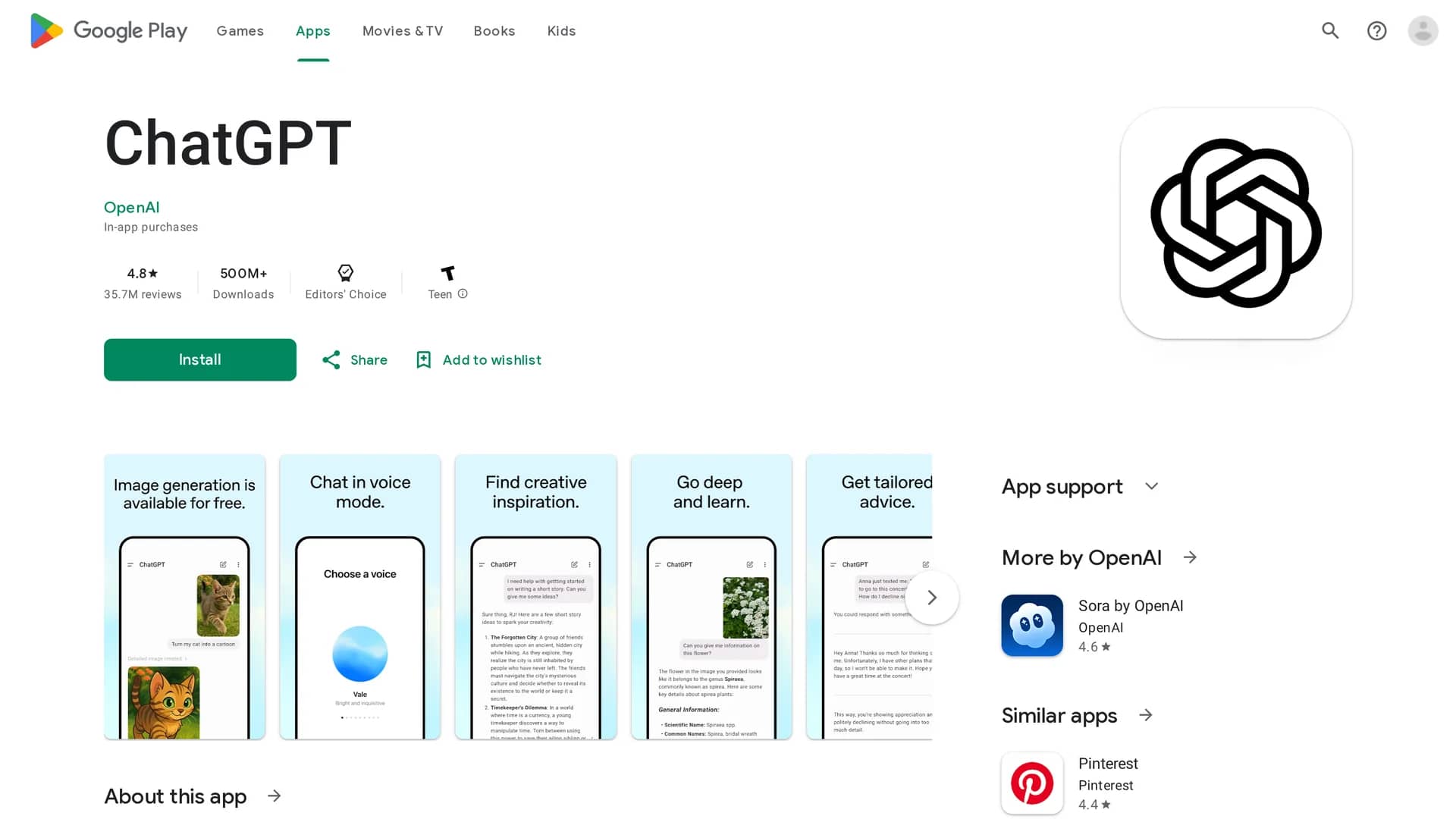 chatgpt-for-android homepage