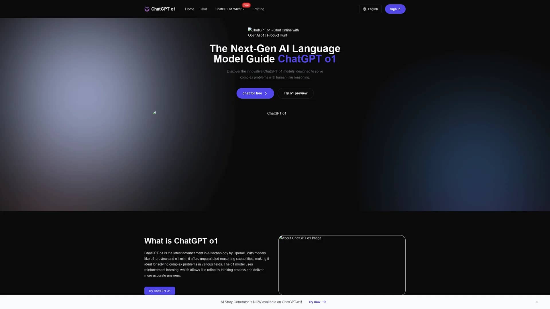 chatgpt-o1 homepage