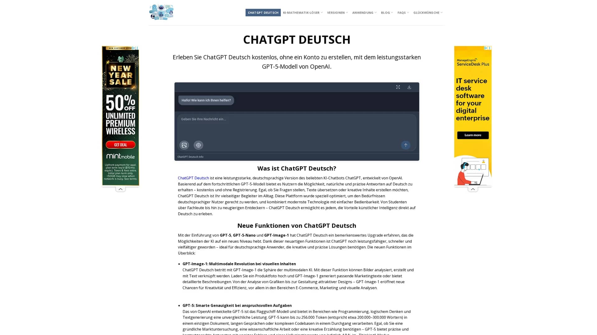 chatgptdeutsch homepage