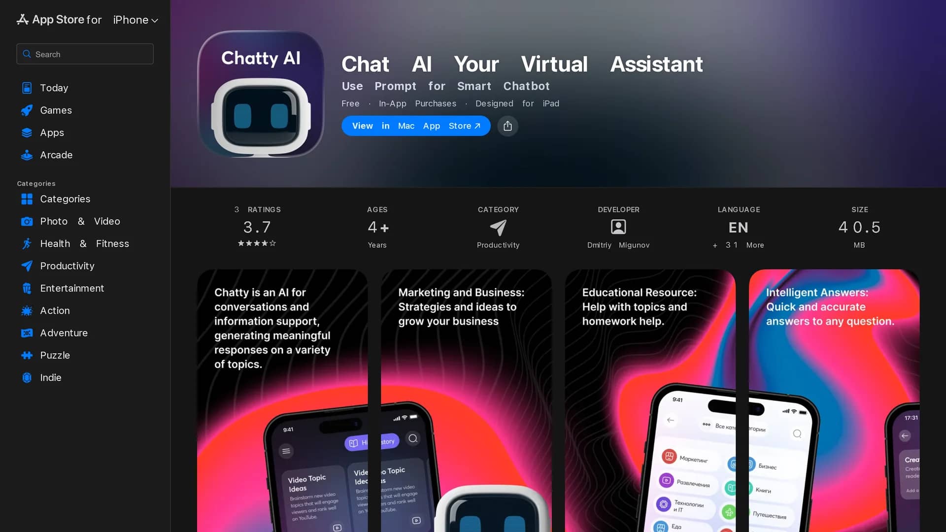 chattygpt homepage