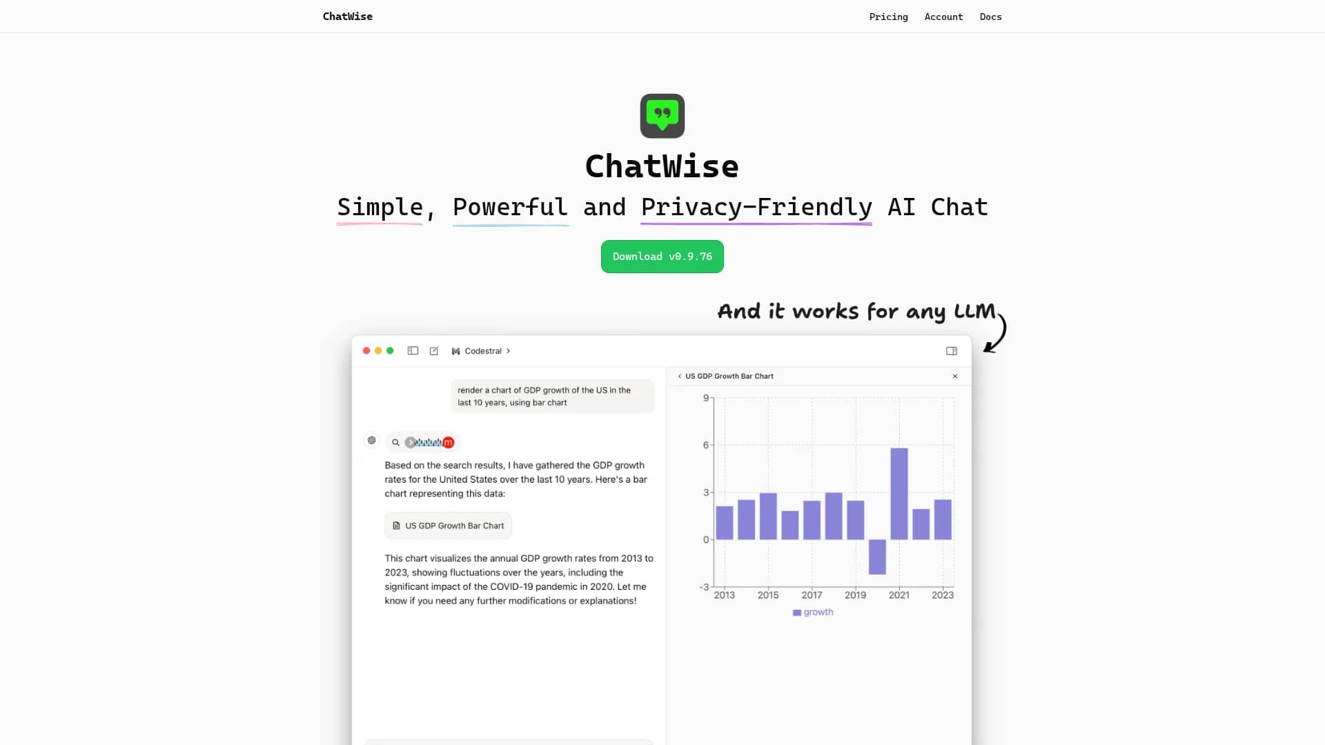 chatwise homepage