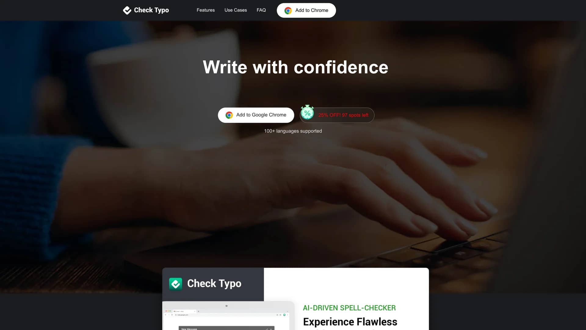 check-typo-ai-spellchecker homepage