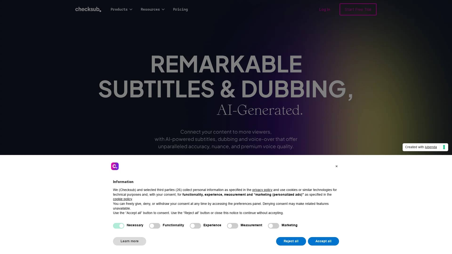 checksub homepage