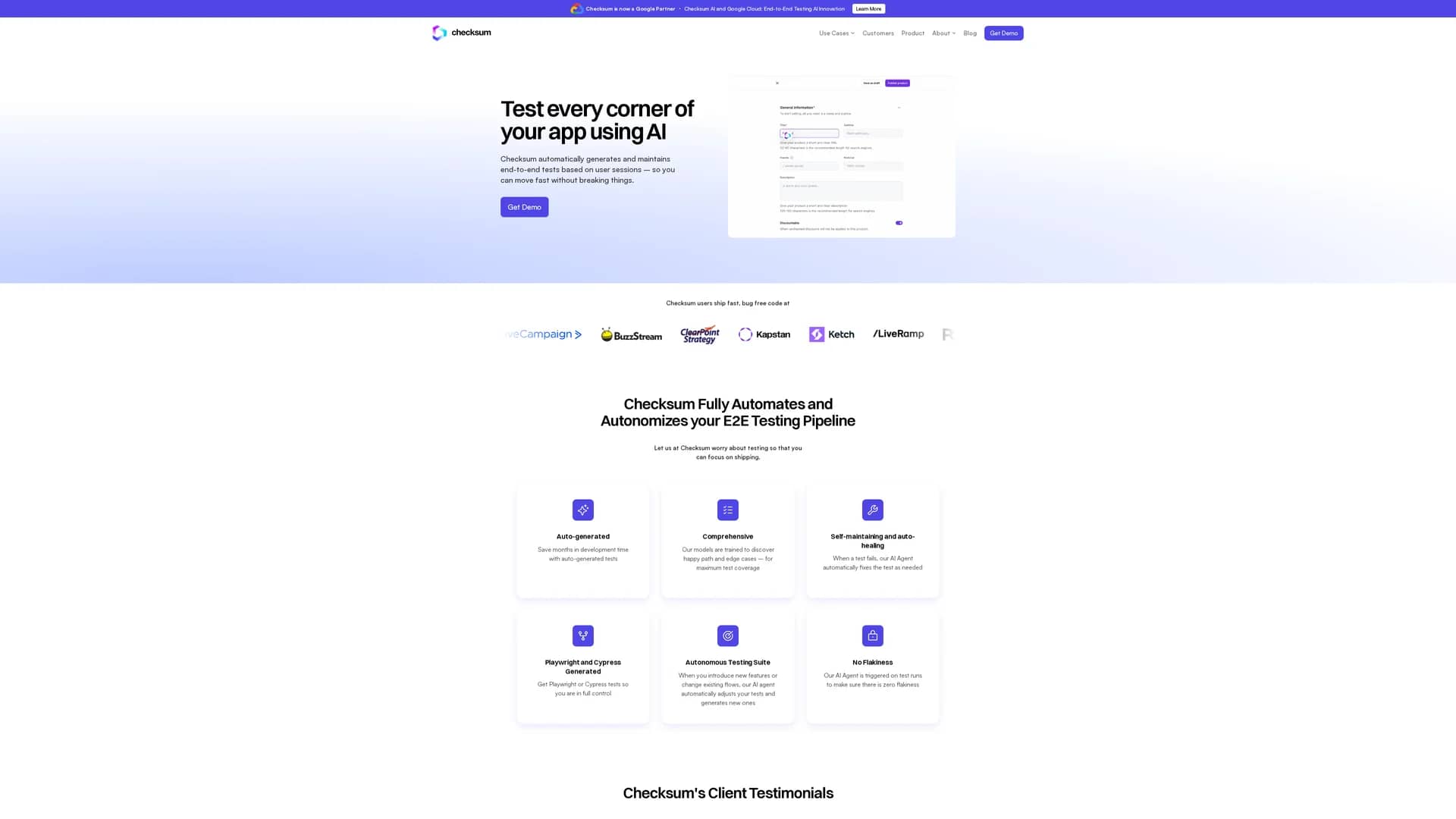 checksum-ai homepage
