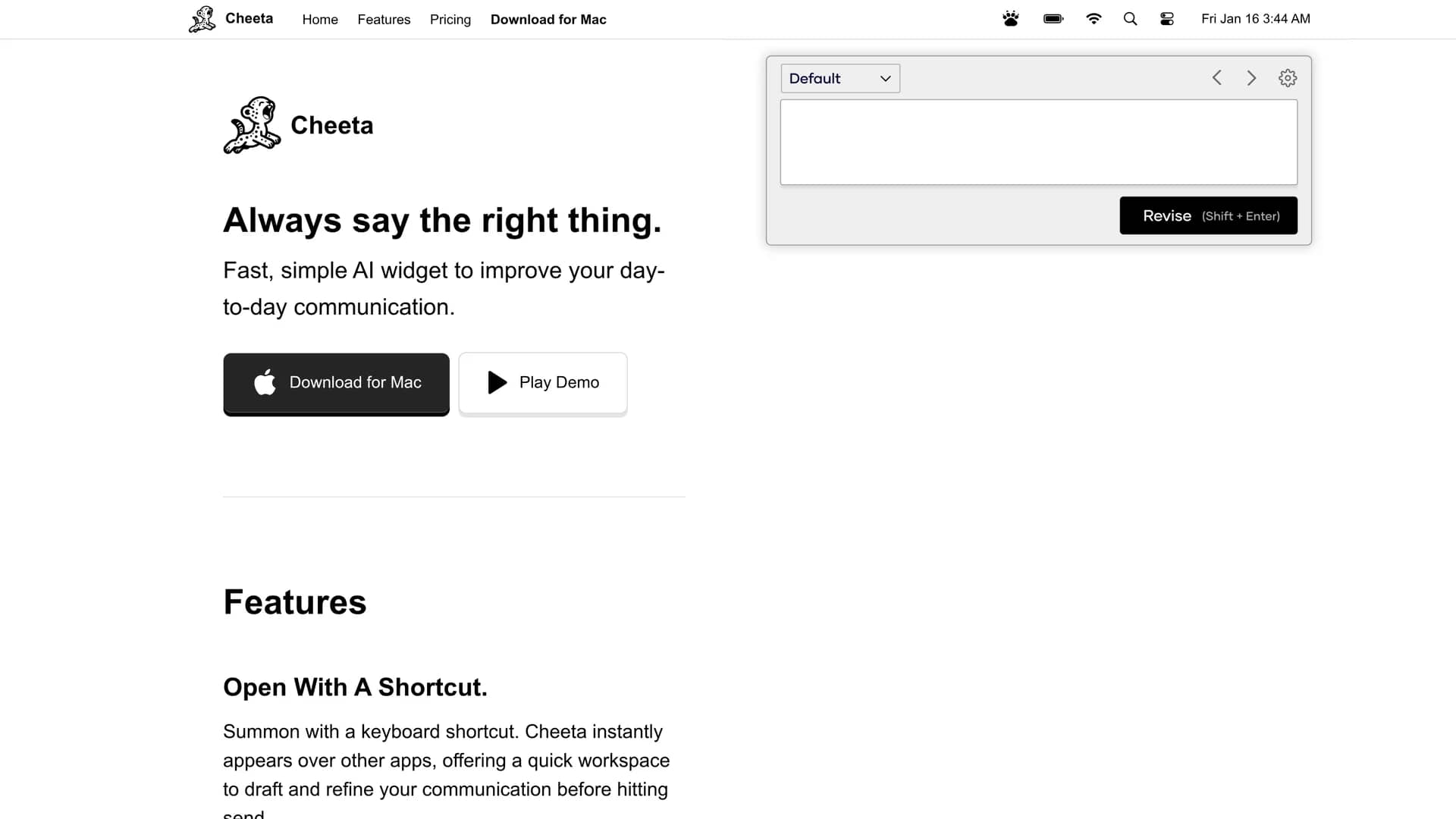 cheeta homepage