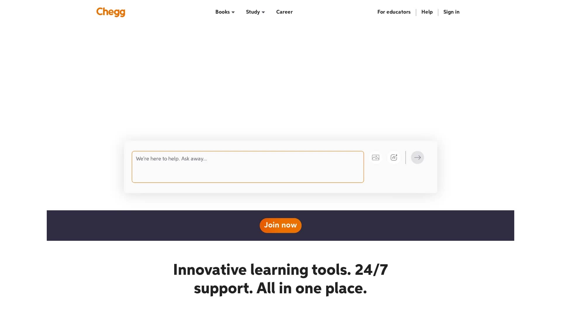 chegg homepage