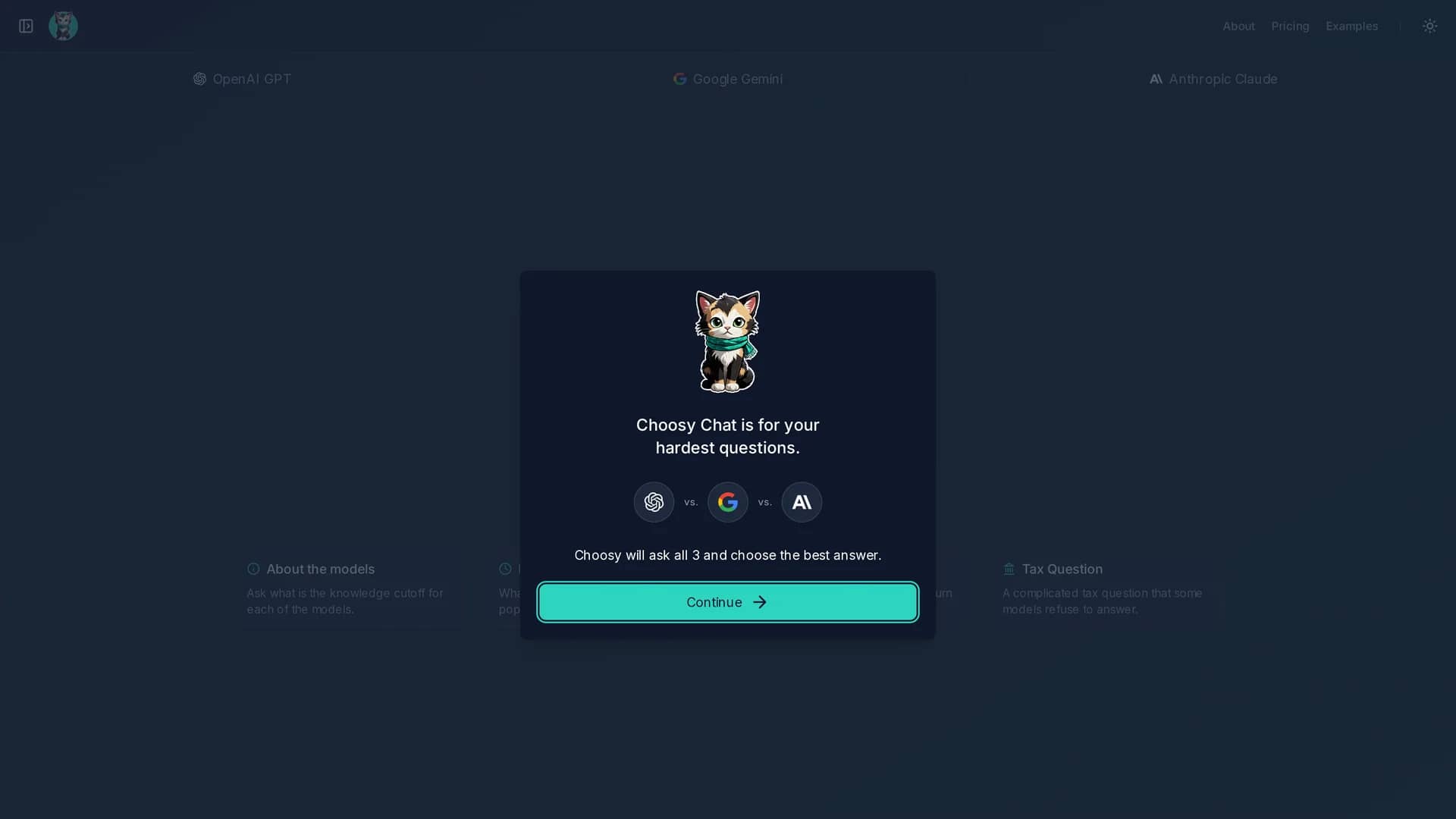 choosy-chat homepage