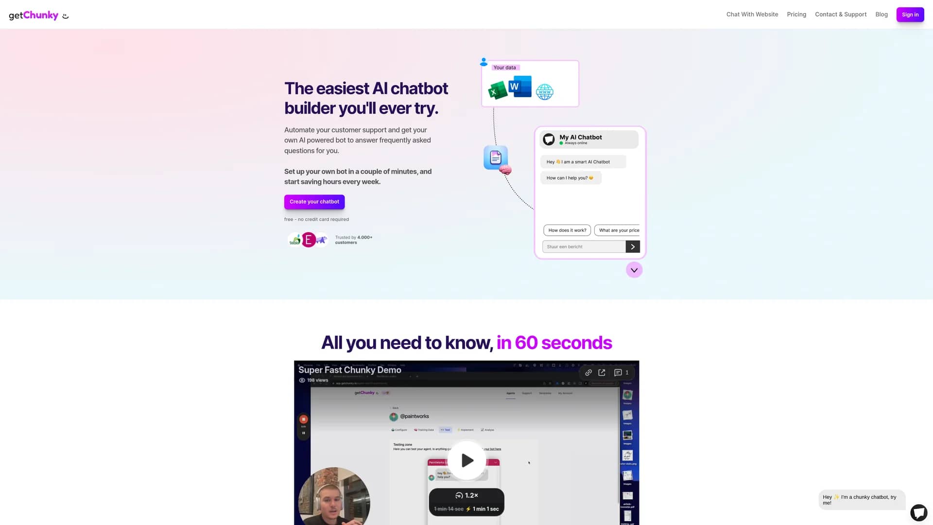 chunky homepage