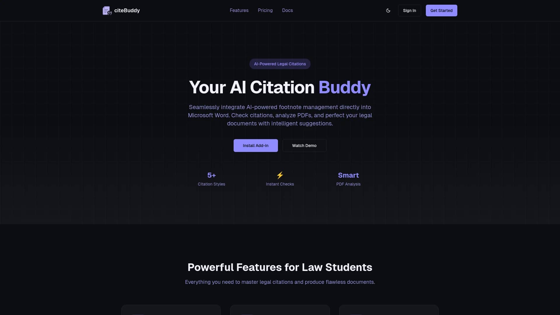 cite-buddy homepage