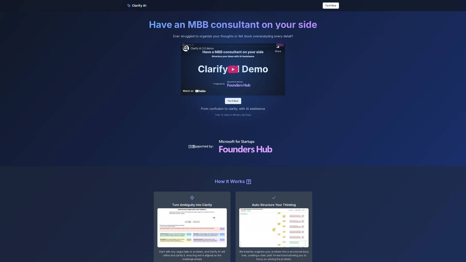 clarify-ai homepage