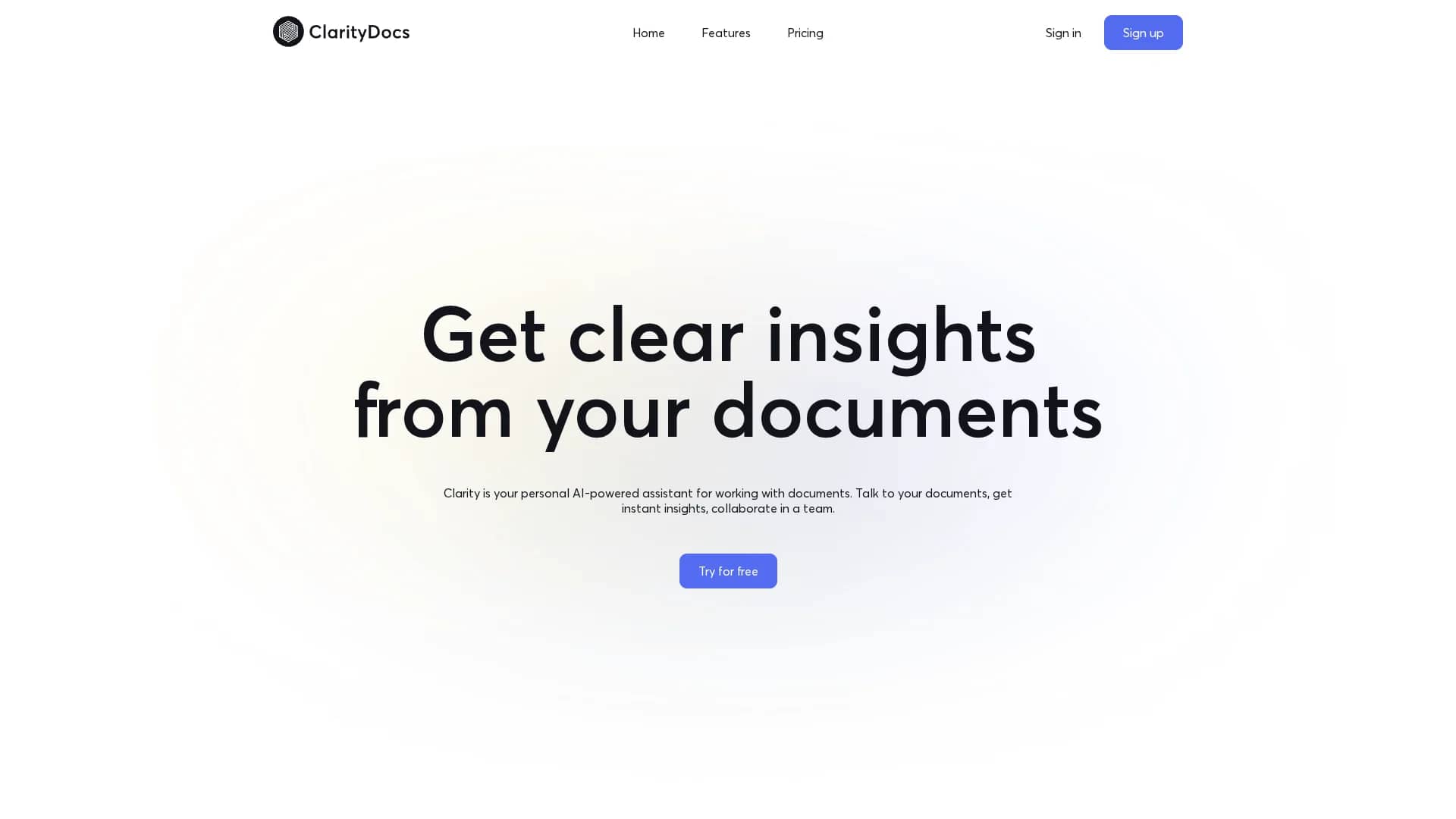 claritydocs homepage