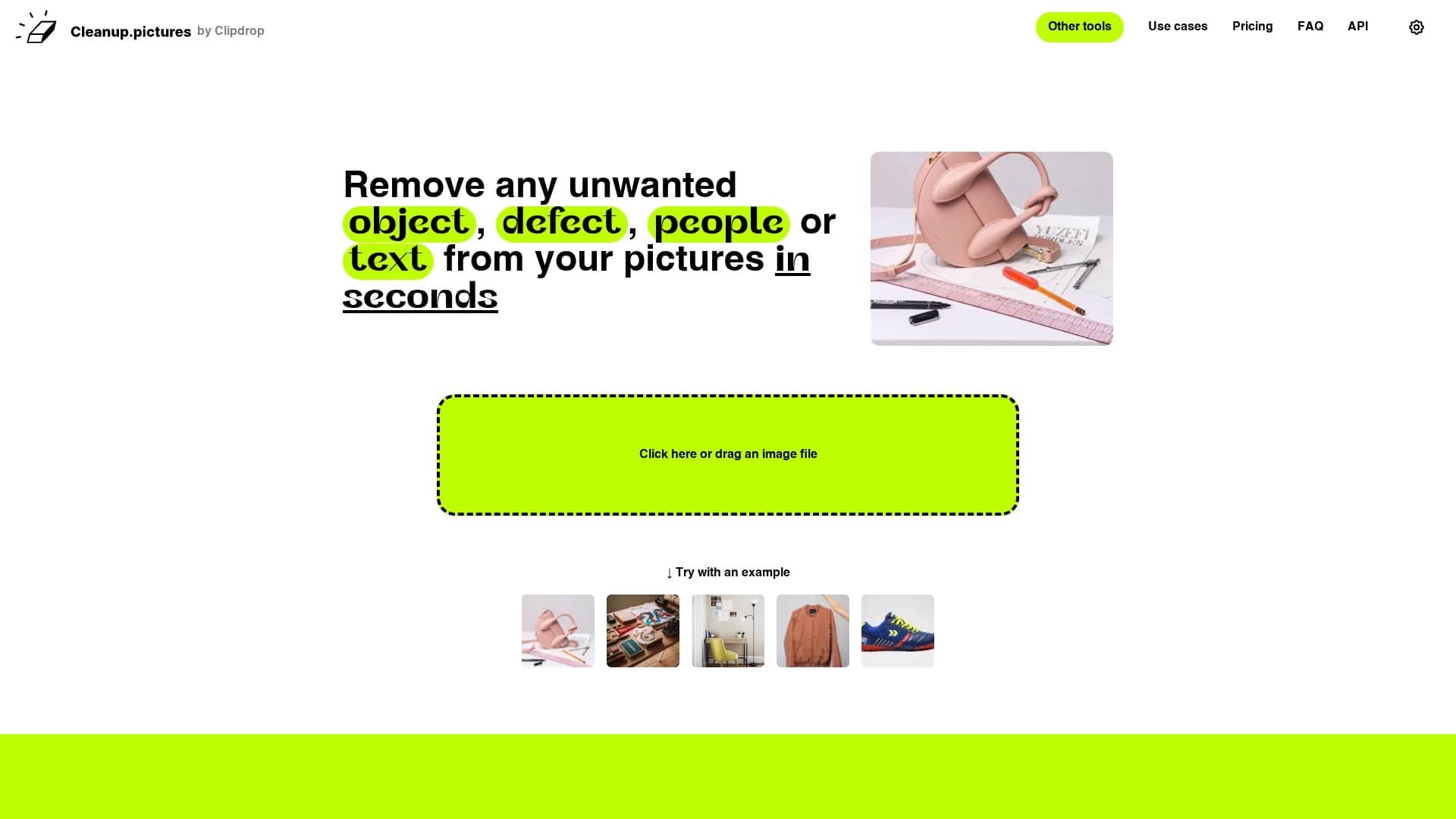 cleanup-pictures homepage