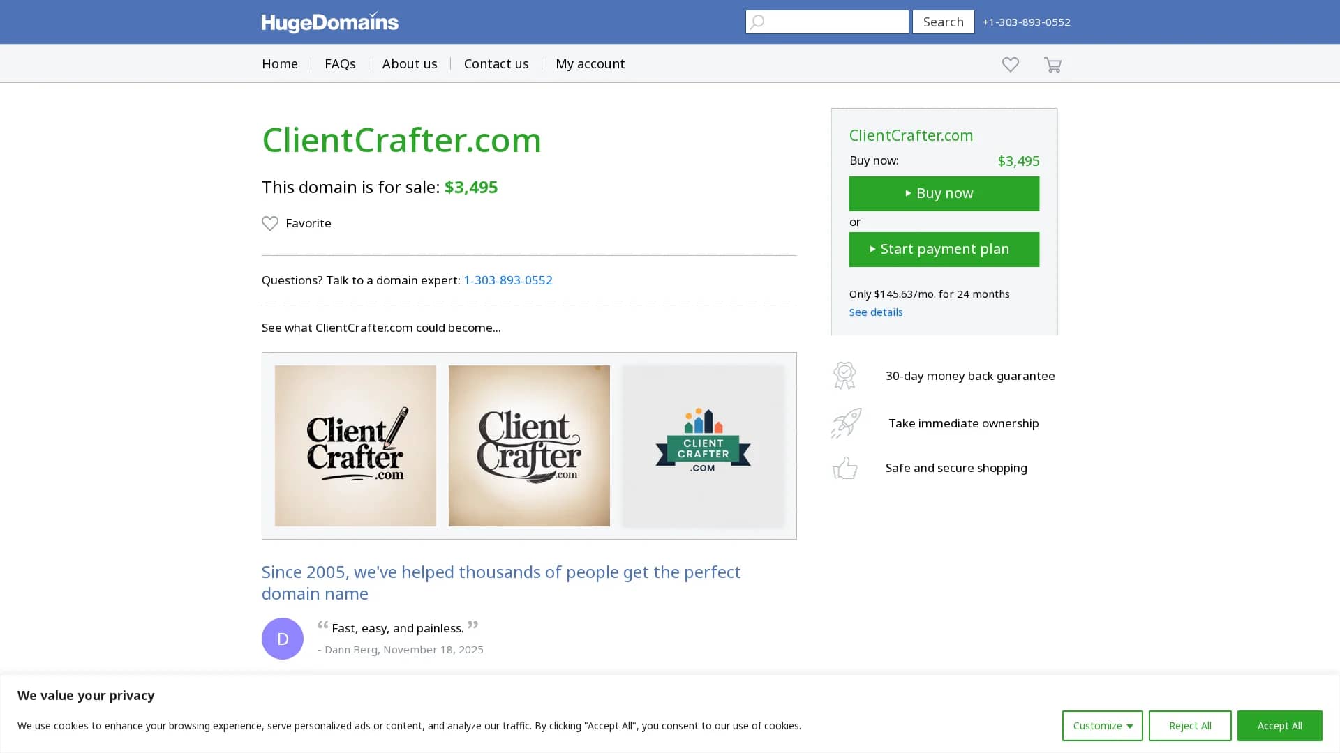 client-crafter homepage