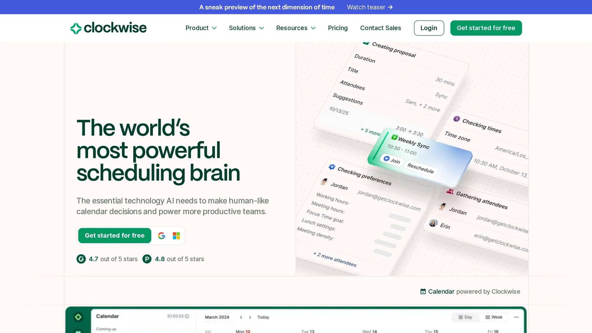 clockwise-ai homepage