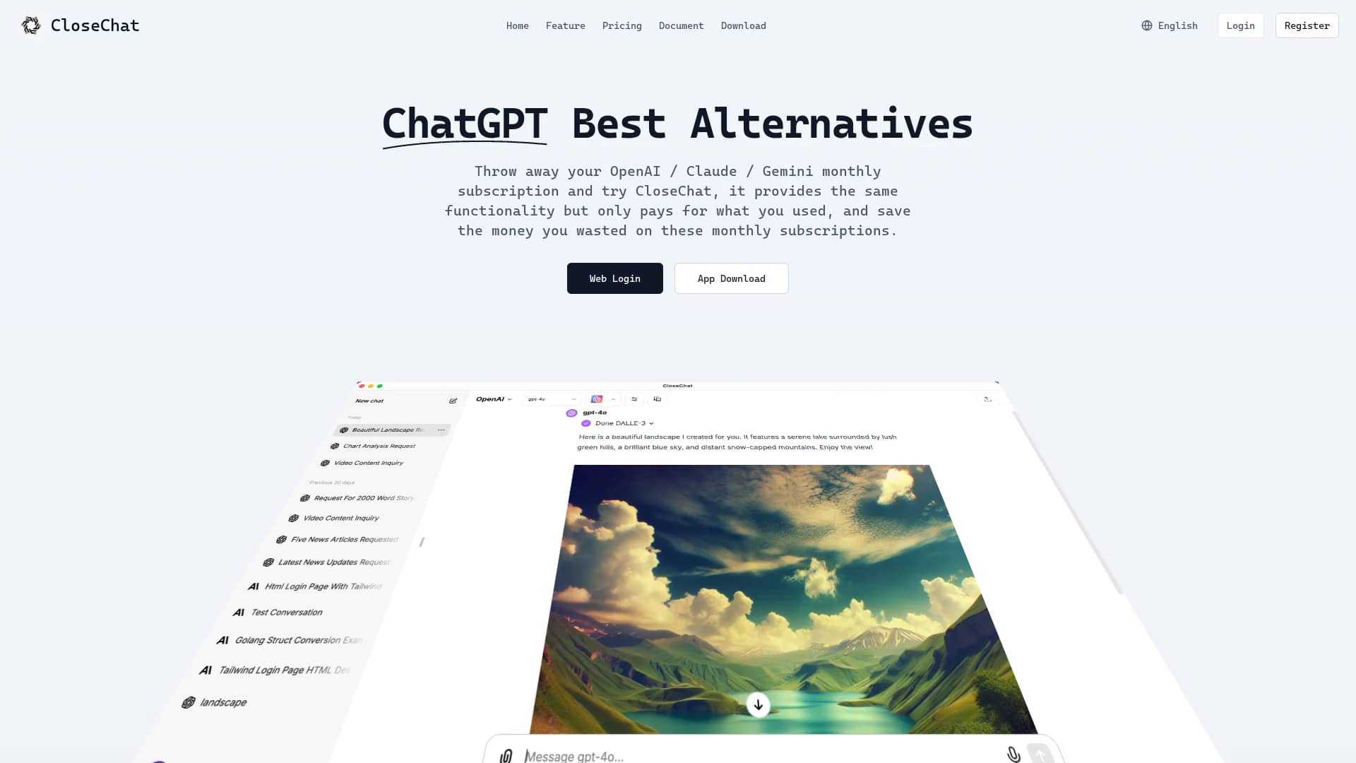 closechat homepage