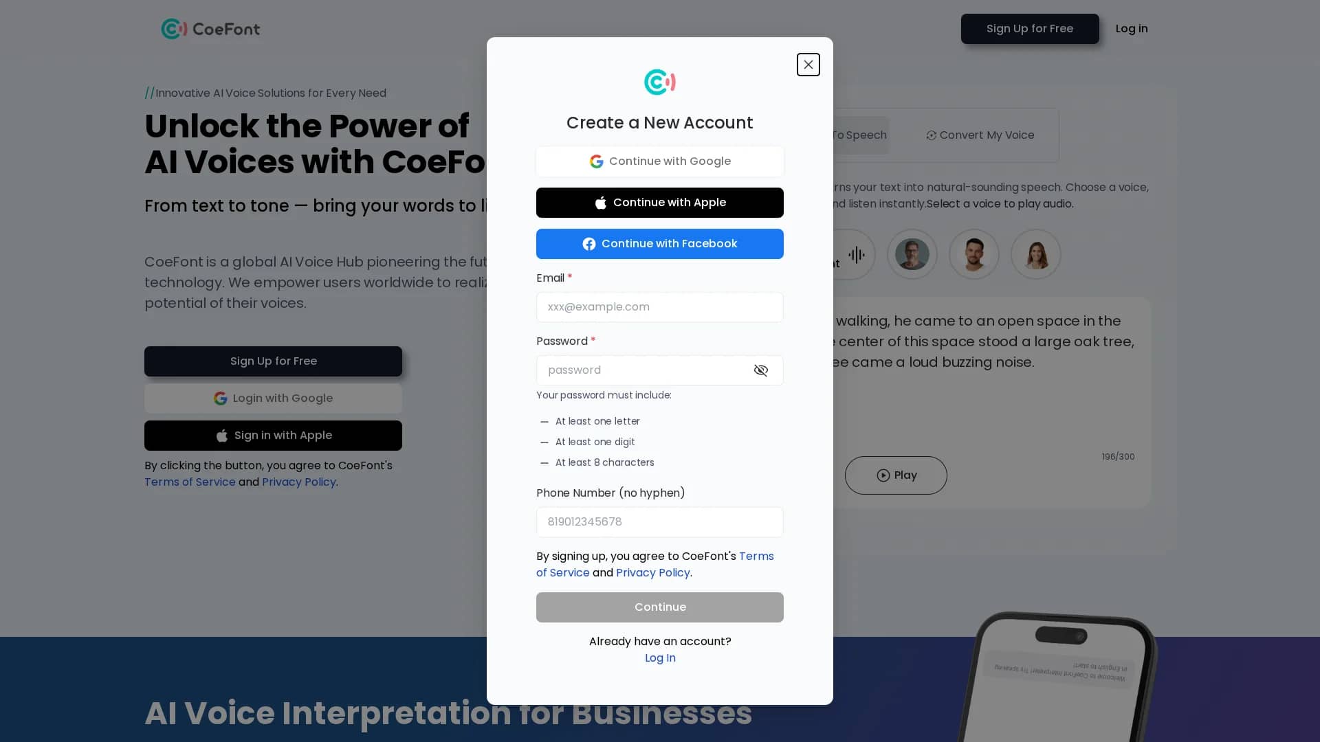 coefont-cloud homepage