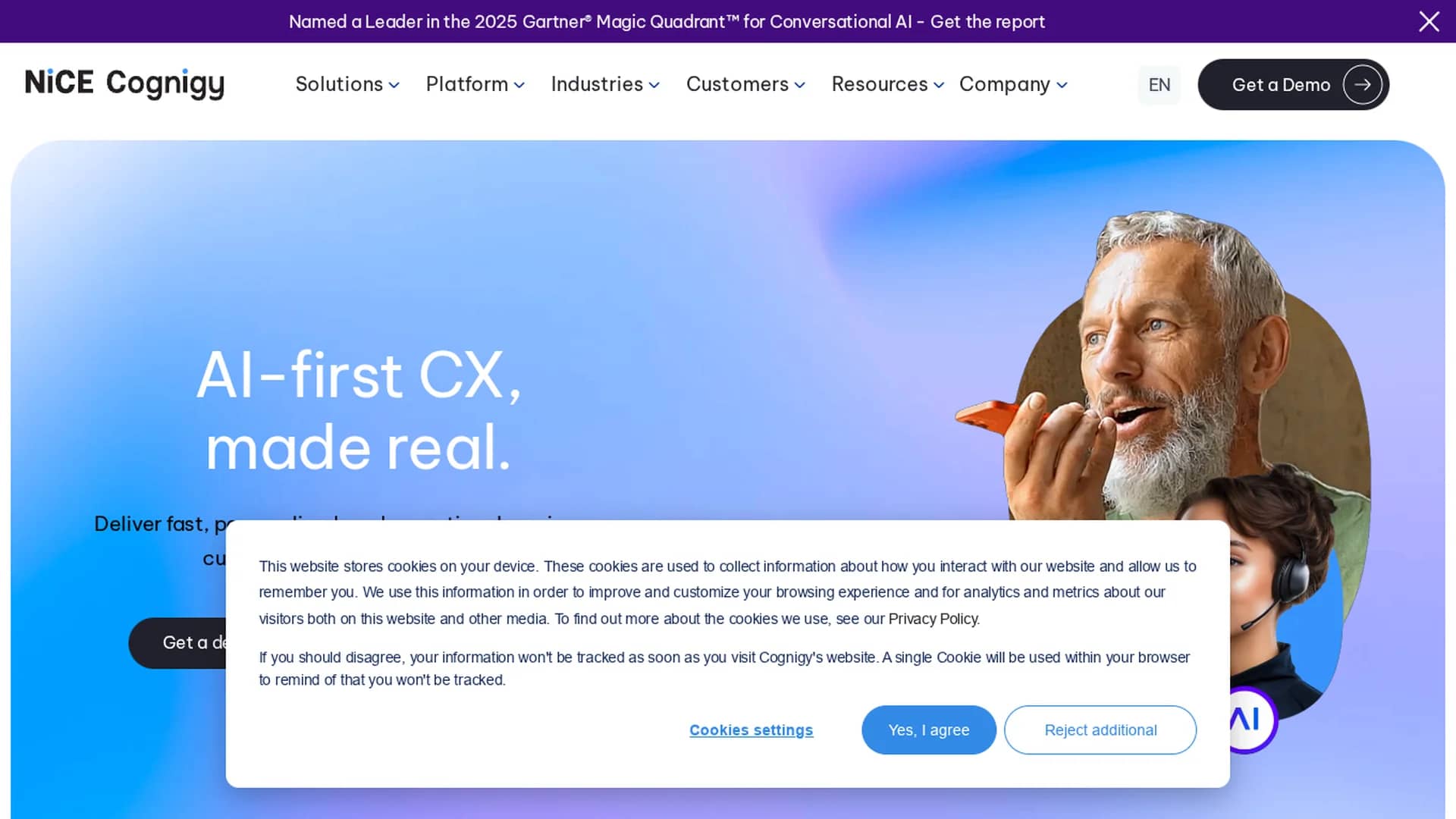 cognigy homepage