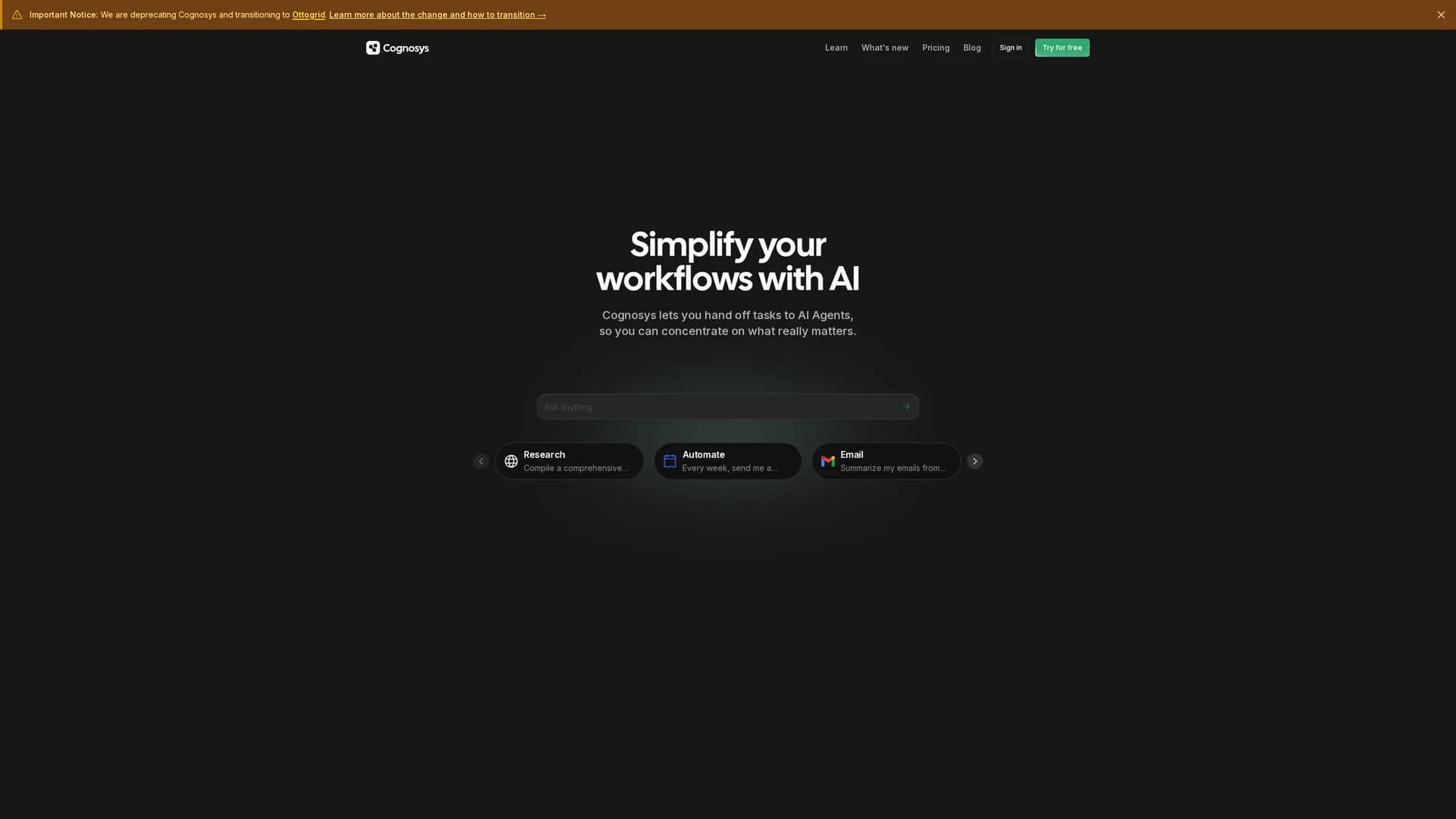 cognosys homepage