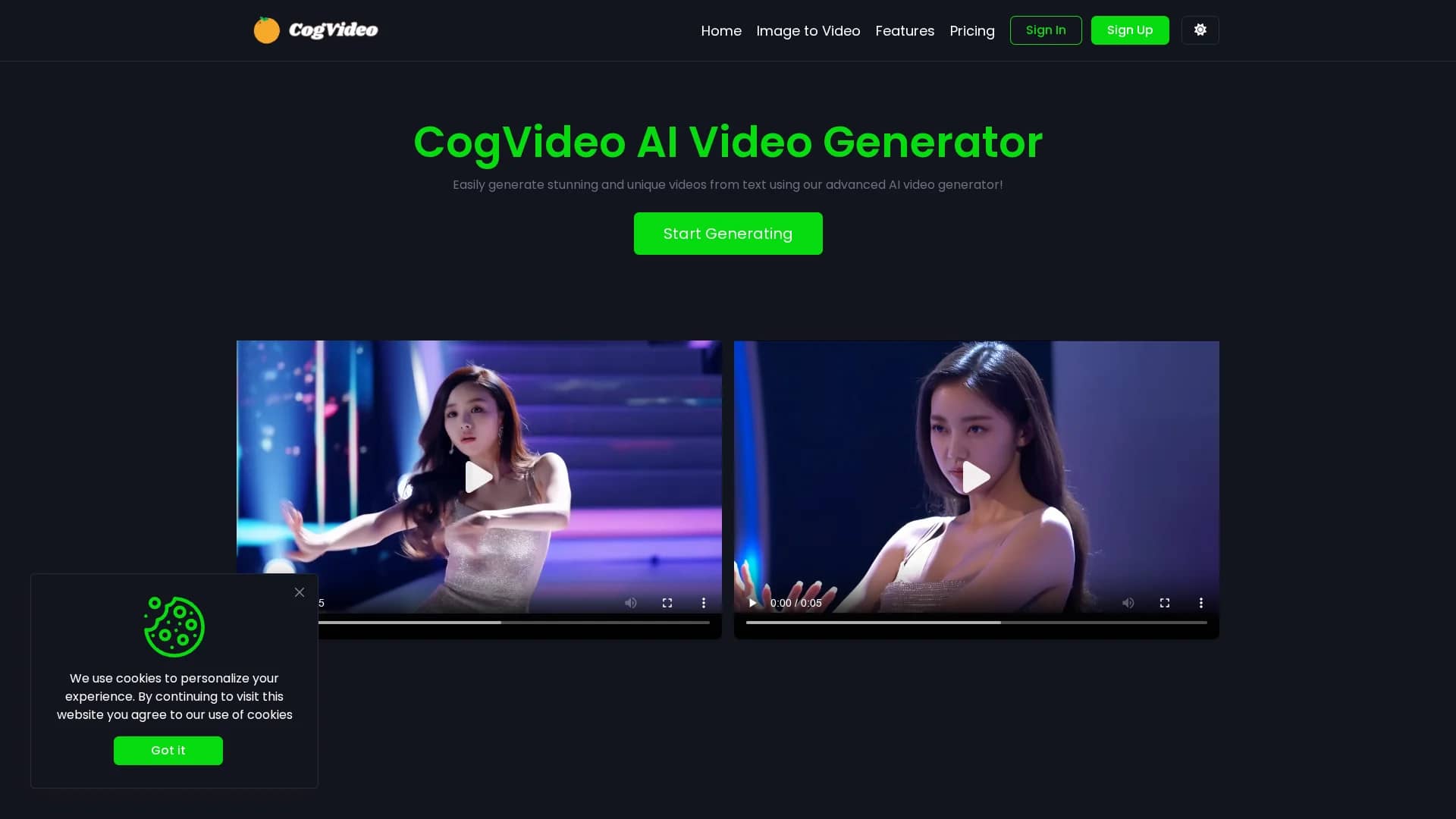 cogvideo homepage