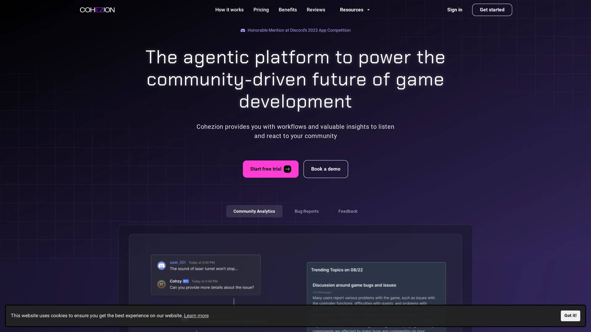 cohezion-ai homepage