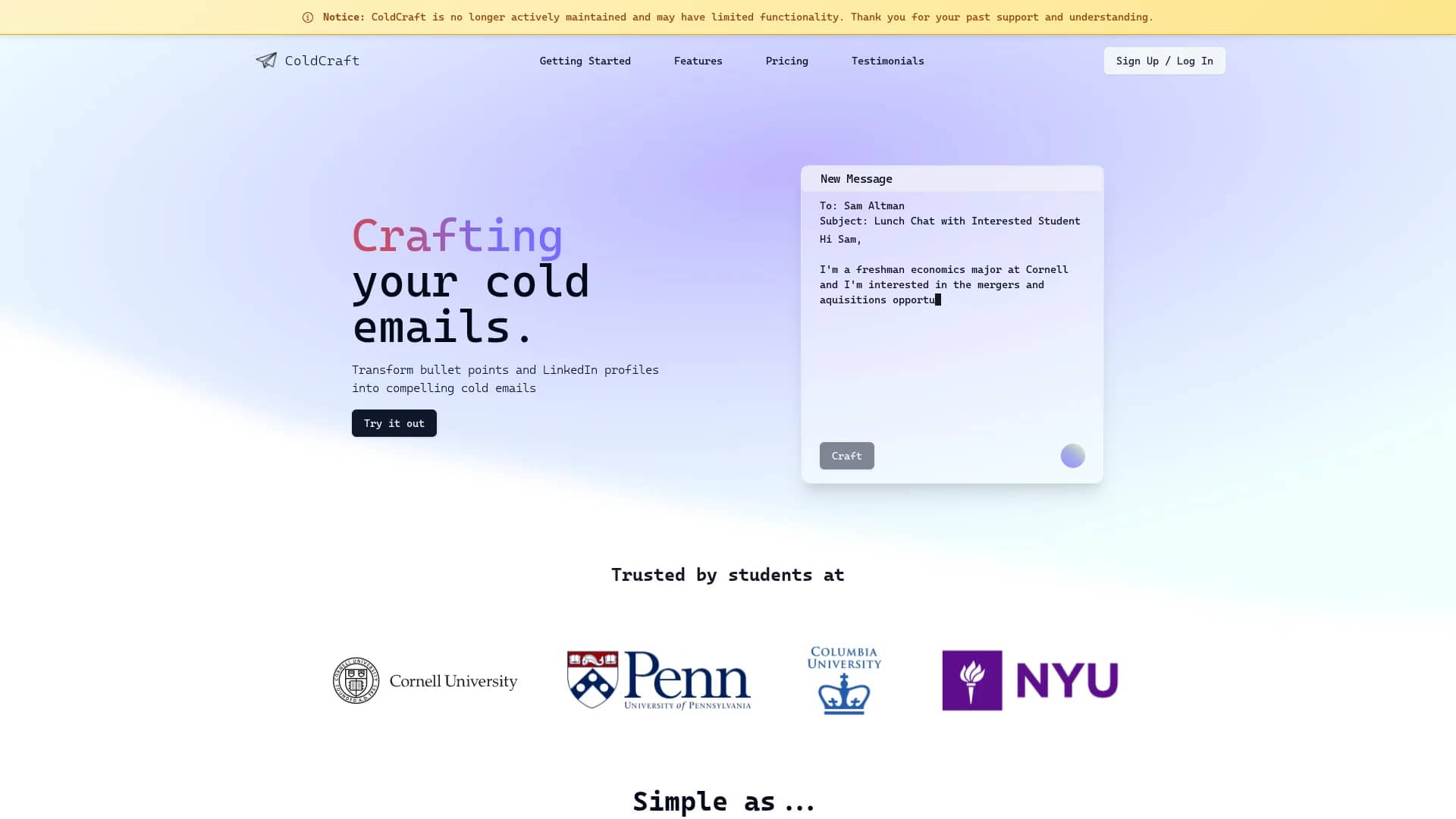 coldcraft homepage