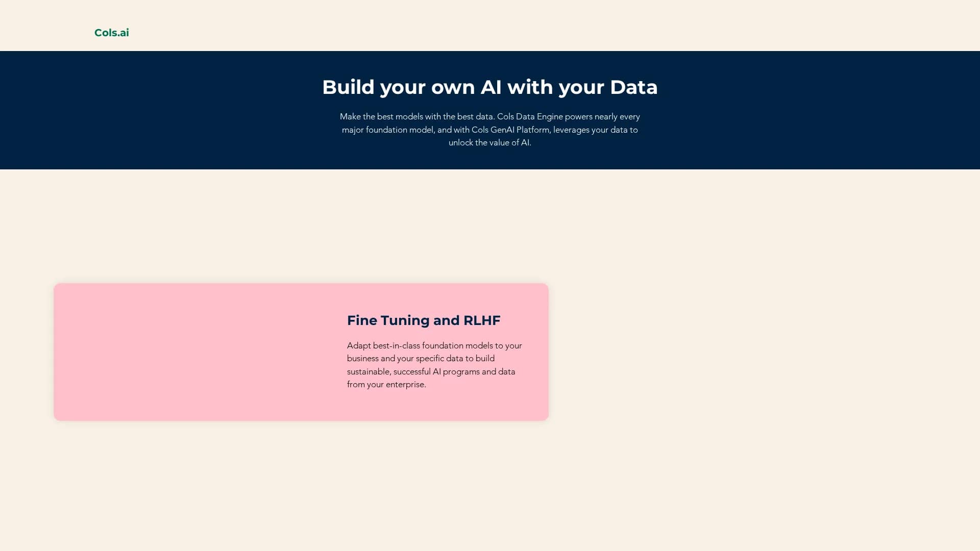 cols-ai homepage