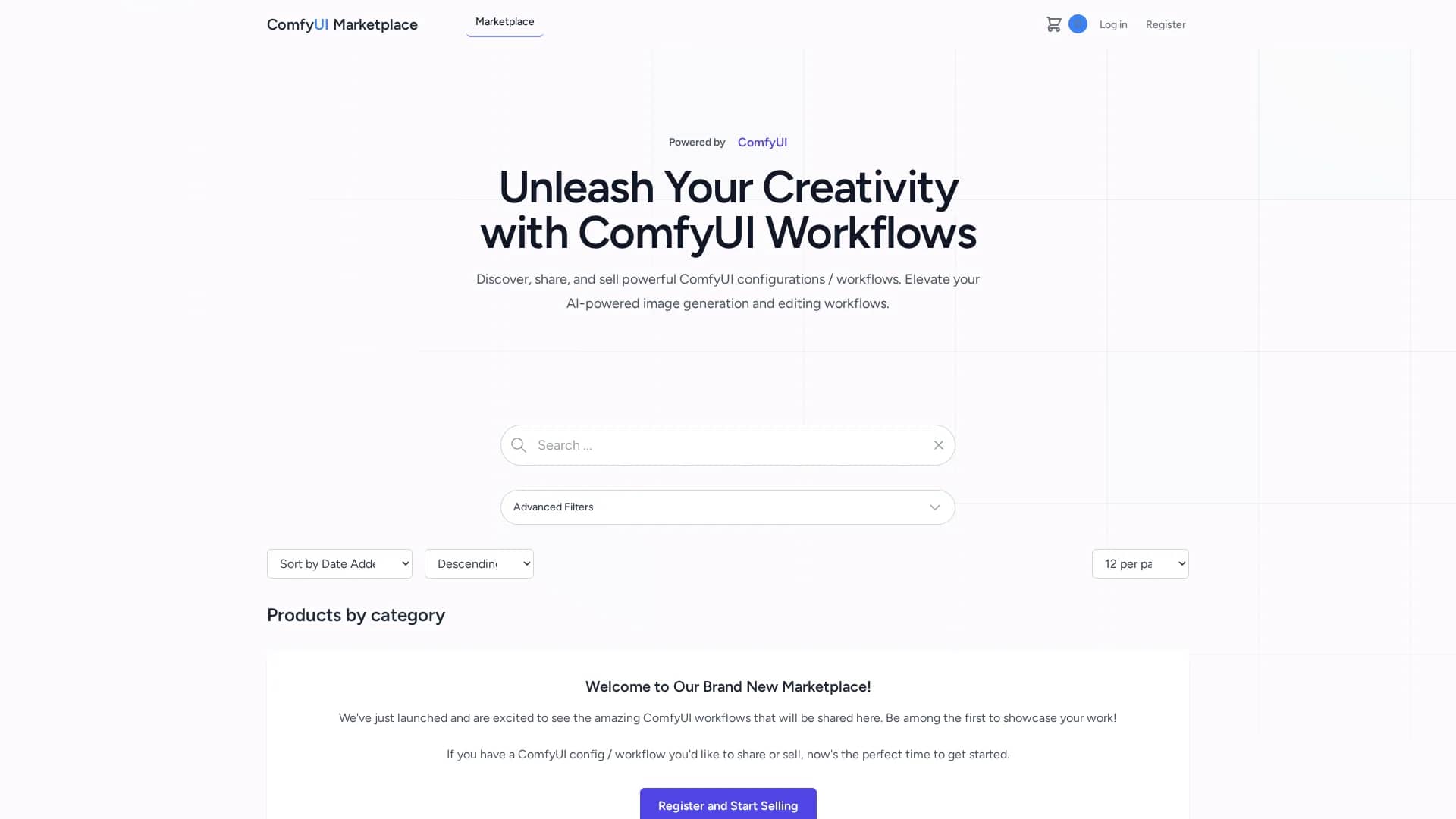 comfyui-marketplace homepage
