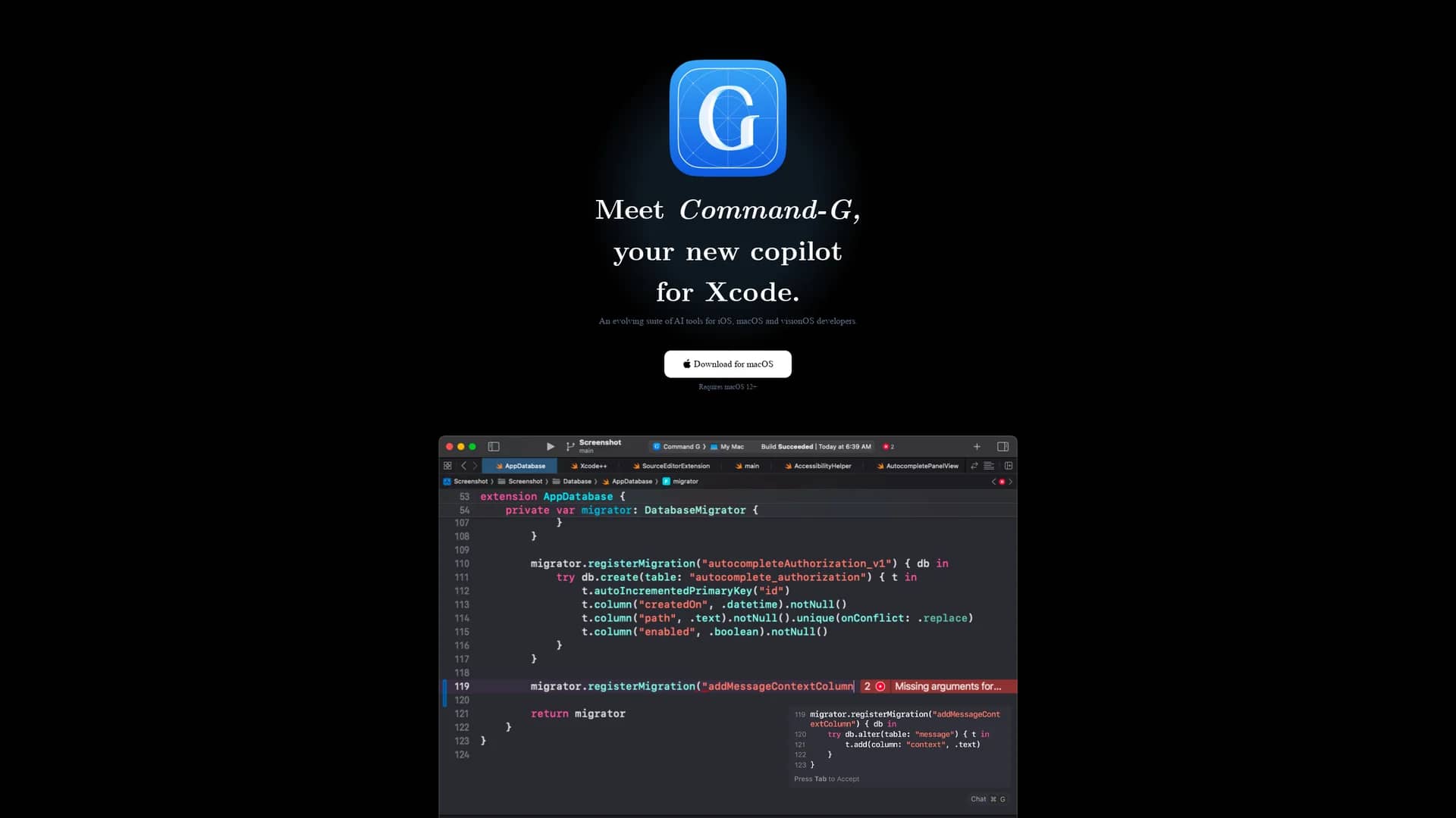 command-g homepage