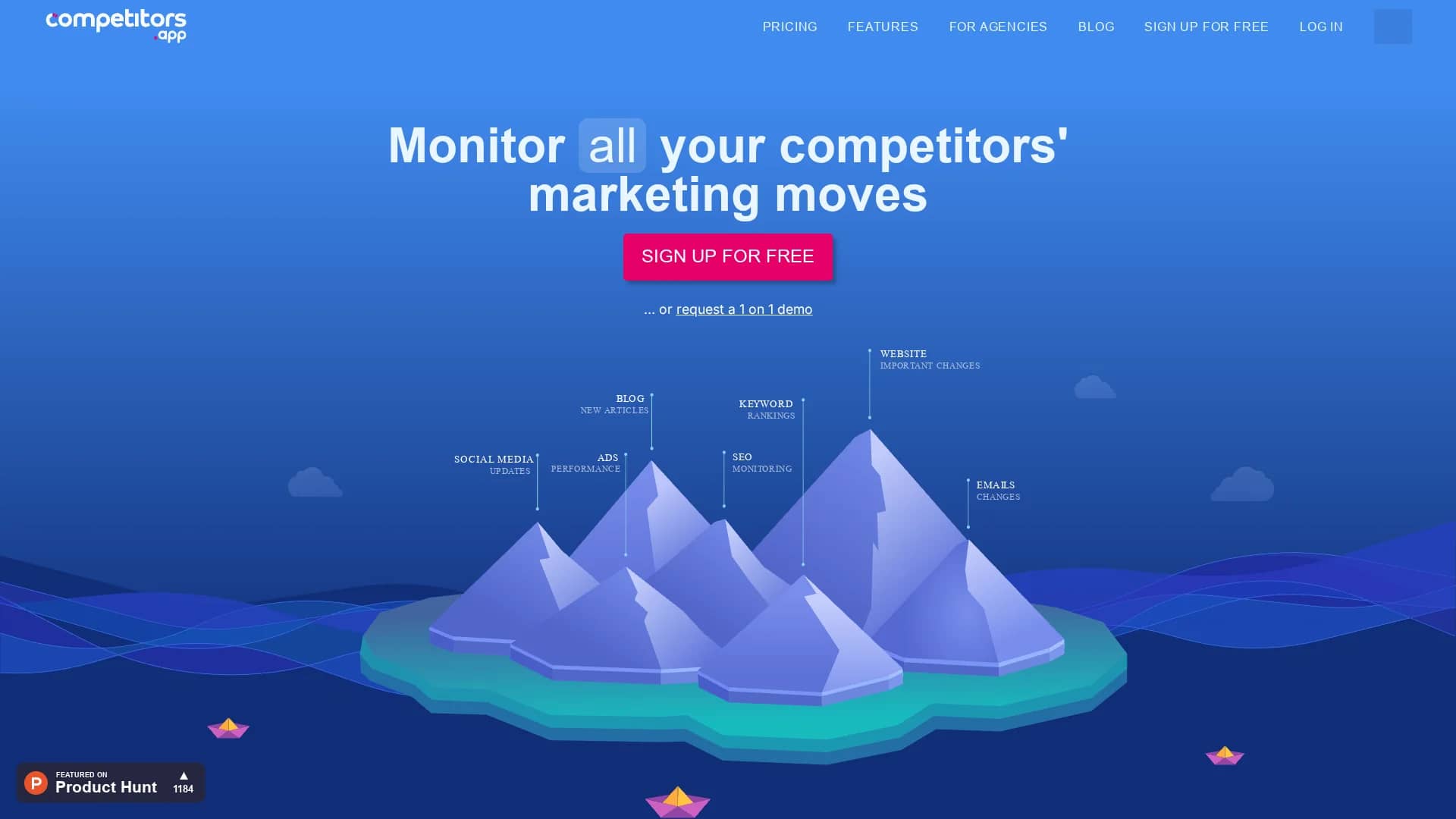 competitors-app homepage