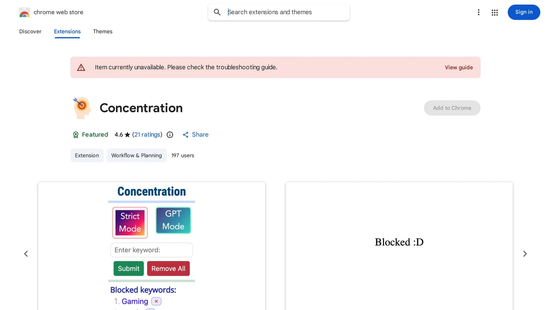 concentration homepage