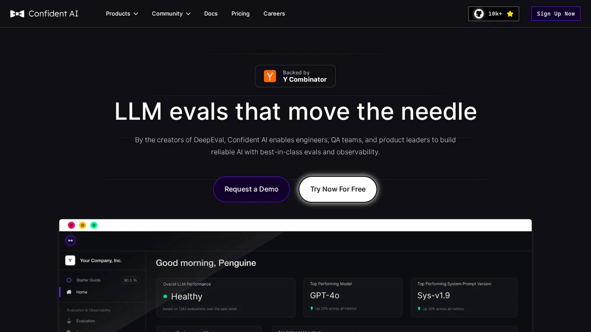 confident-ai homepage
