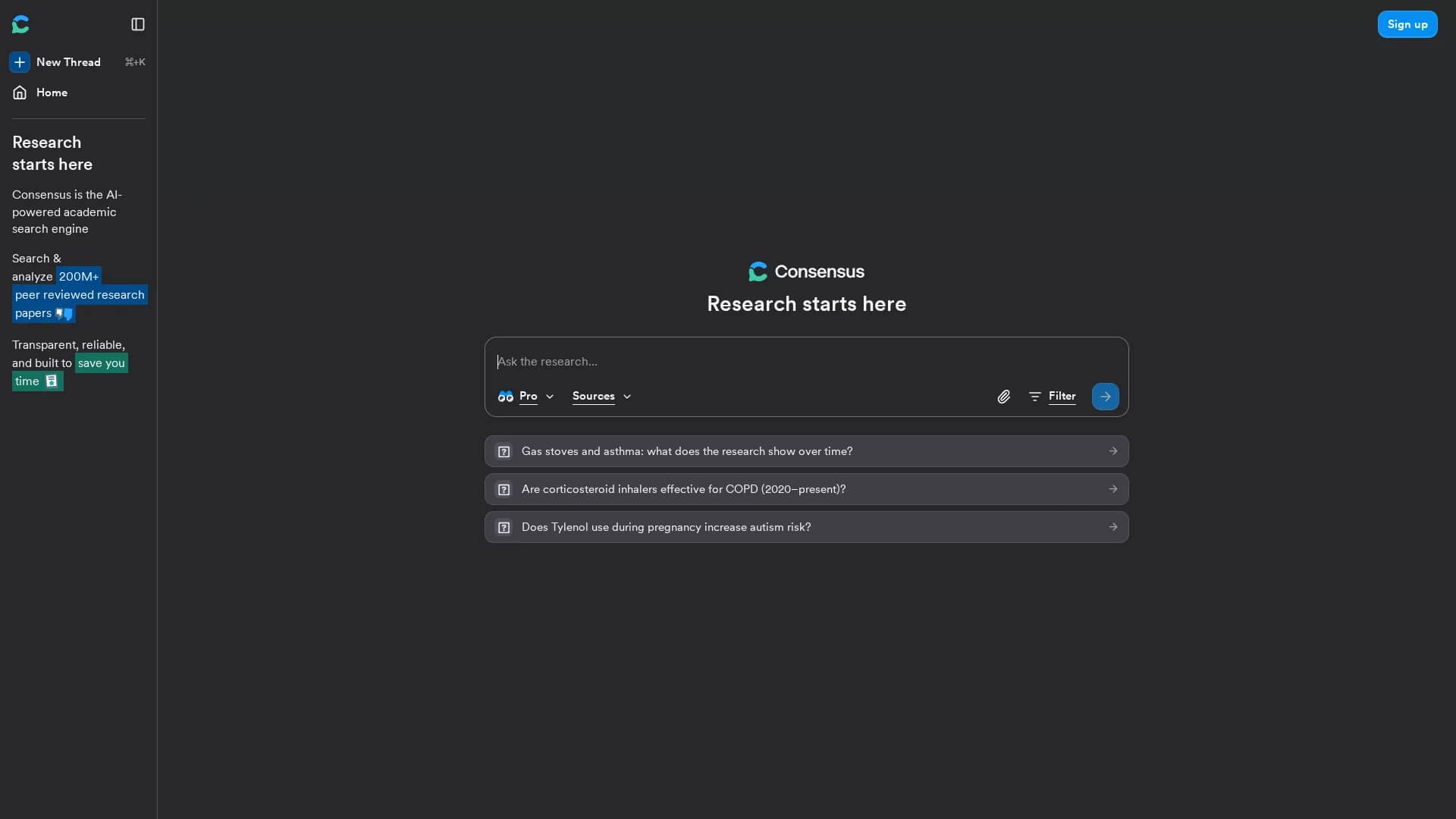 consensus homepage