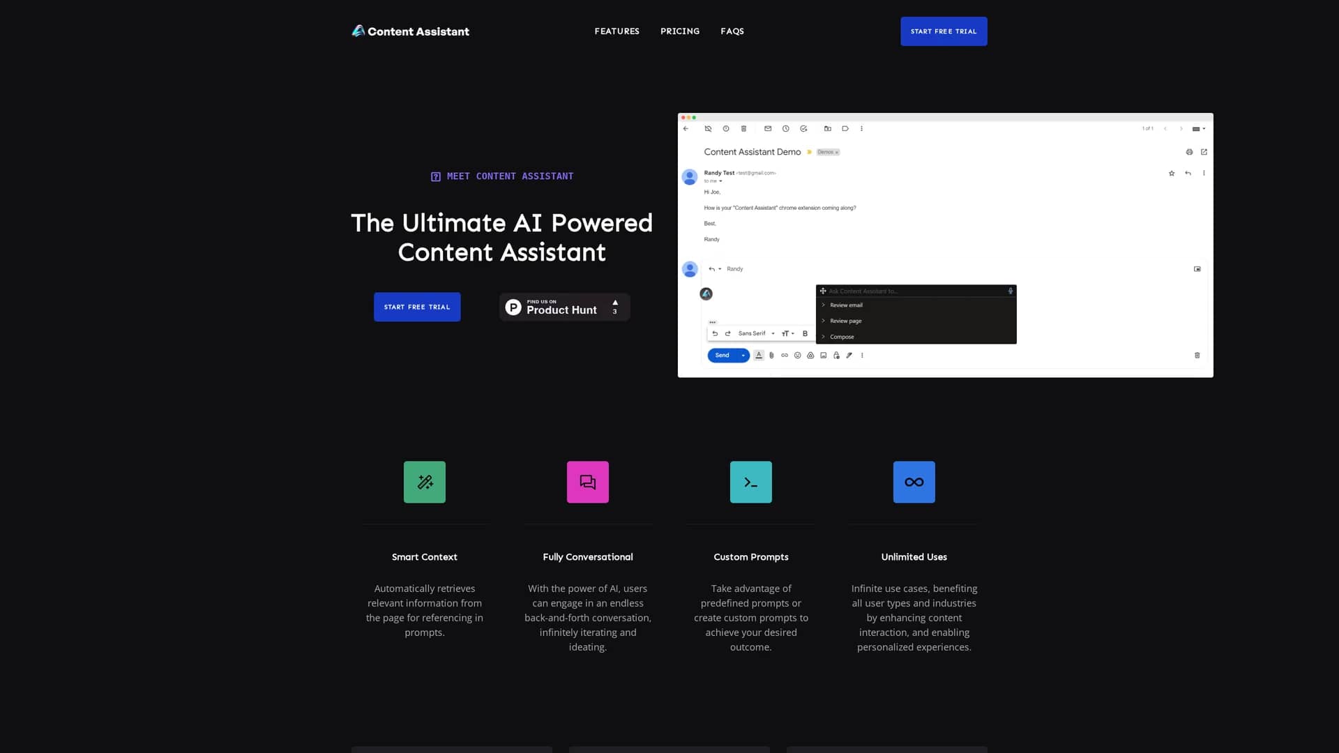 content-assistant homepage