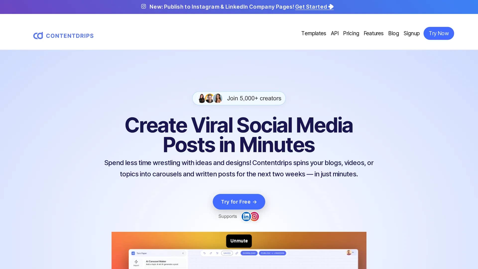 contentdrips homepage