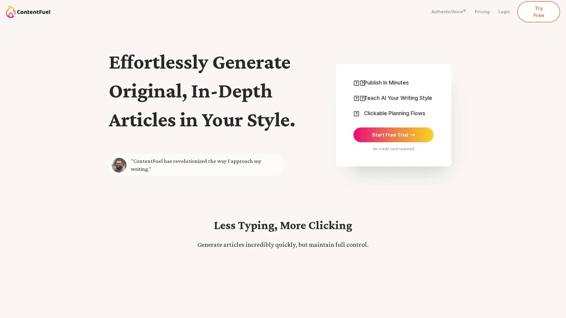 contentfuel homepage