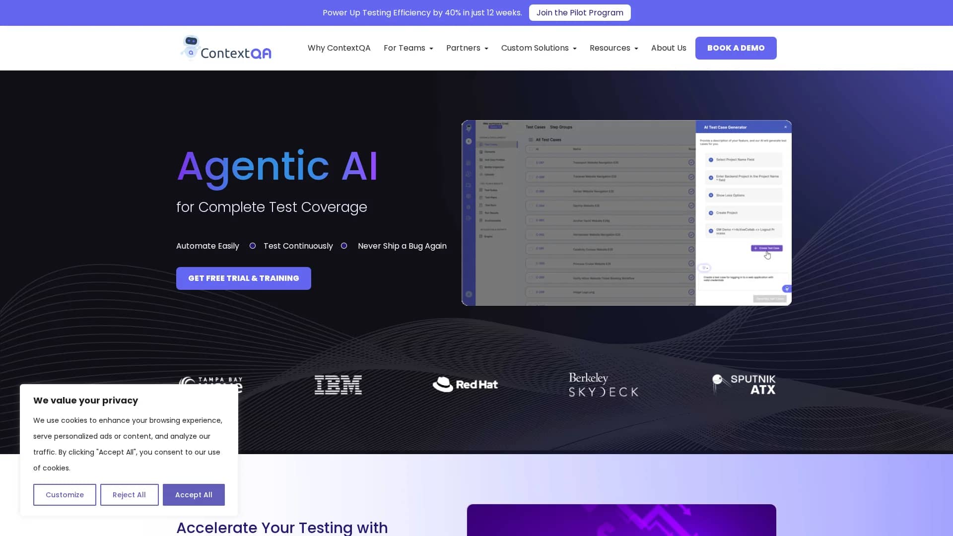 contextqa-2-0 homepage