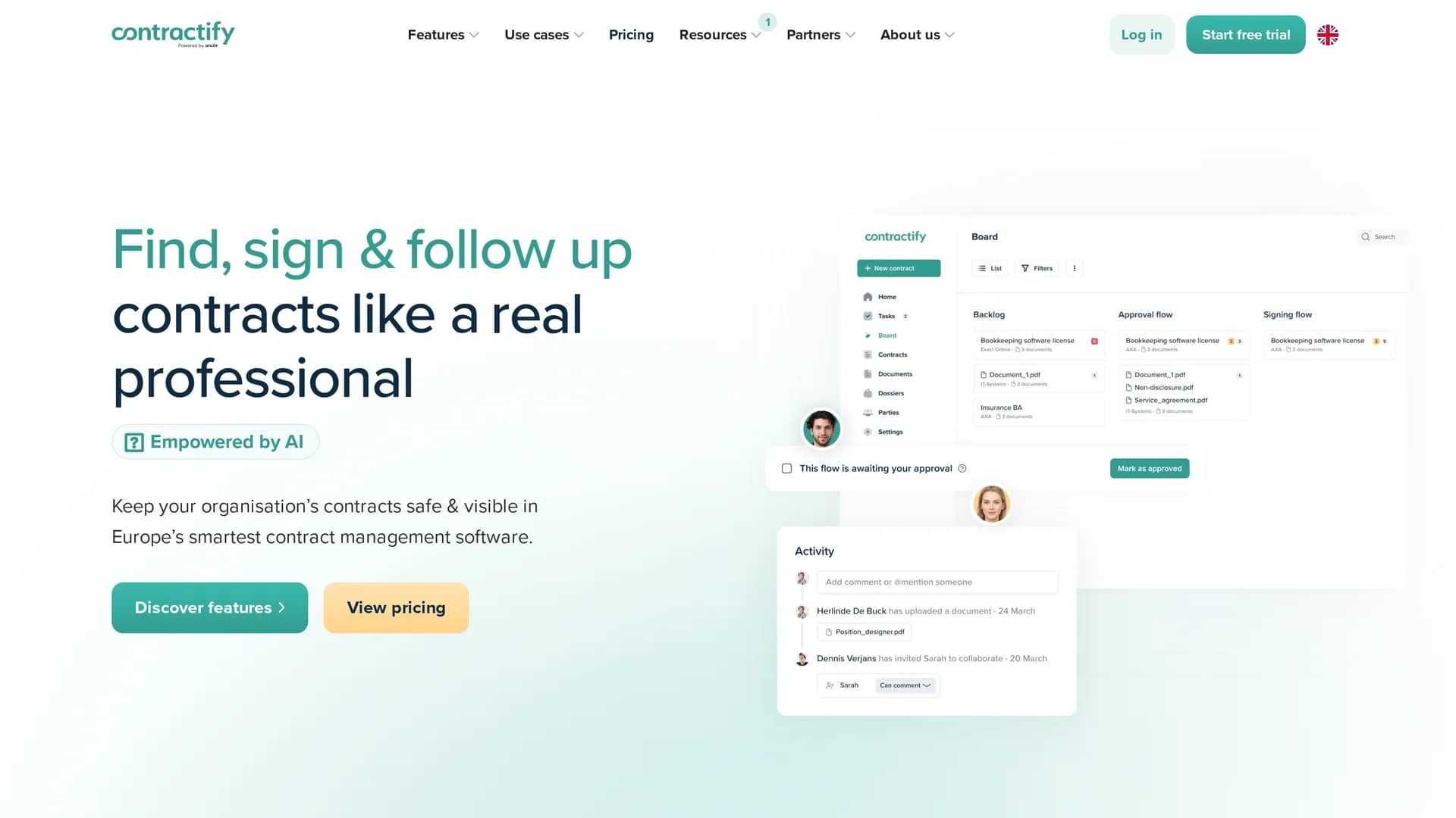 contractify homepage