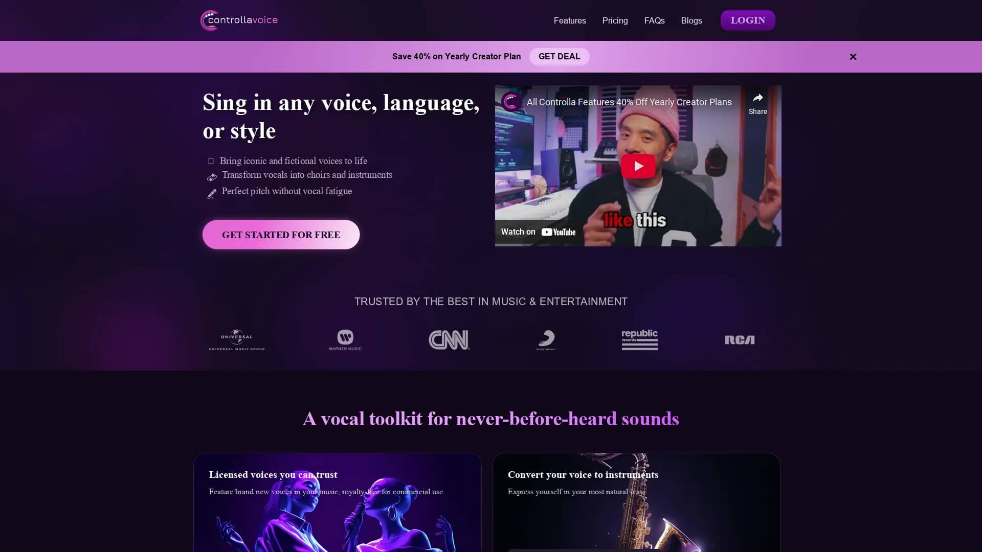 controlla-voice homepage