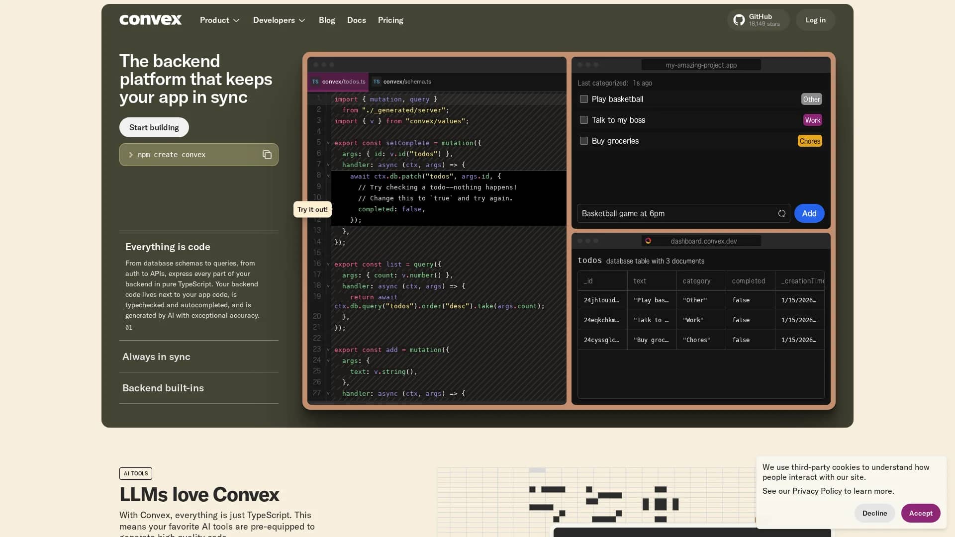convex homepage