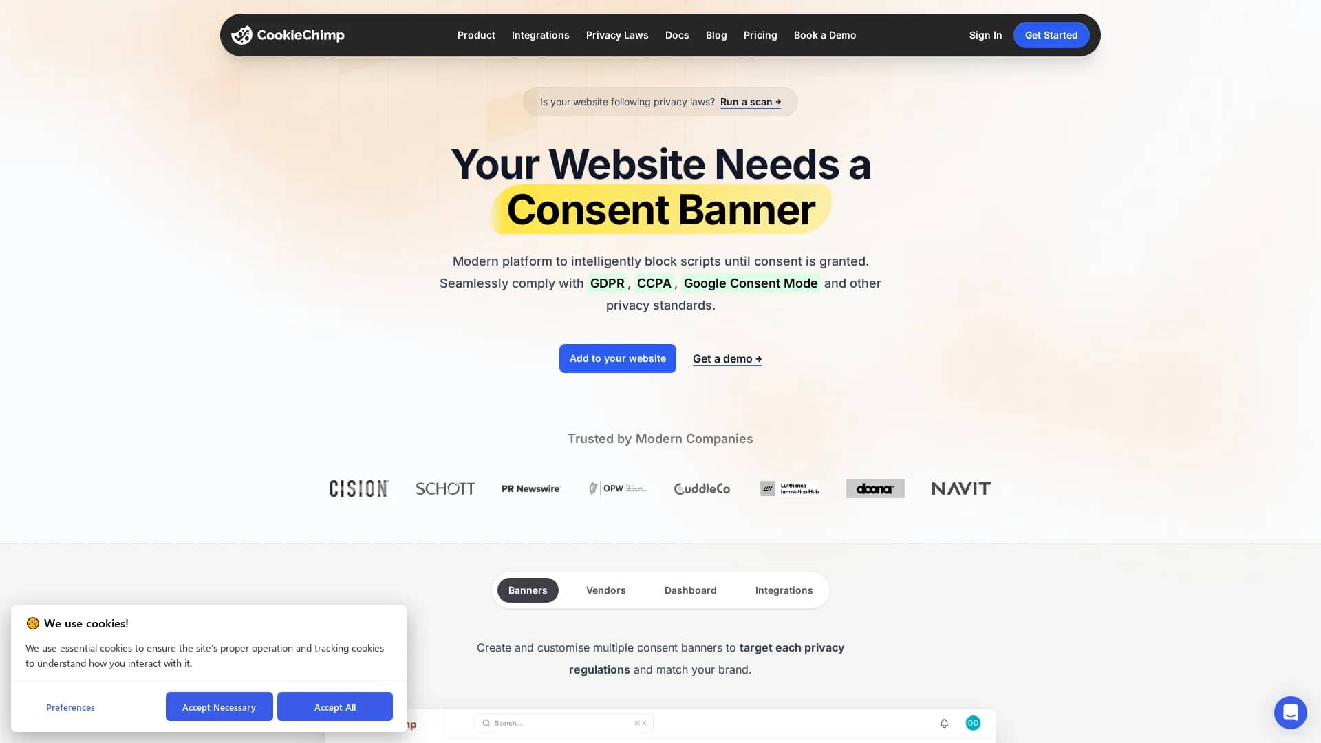 cookiechimp homepage