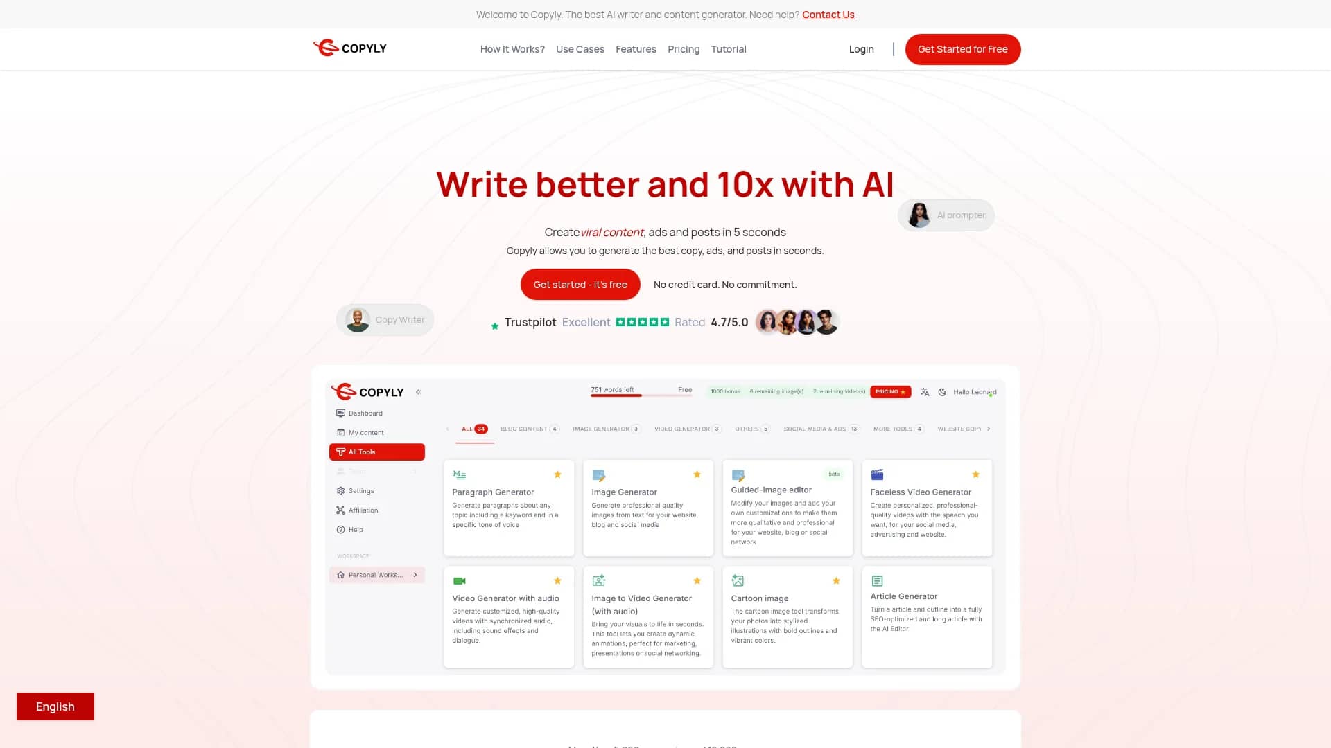 copyly homepage