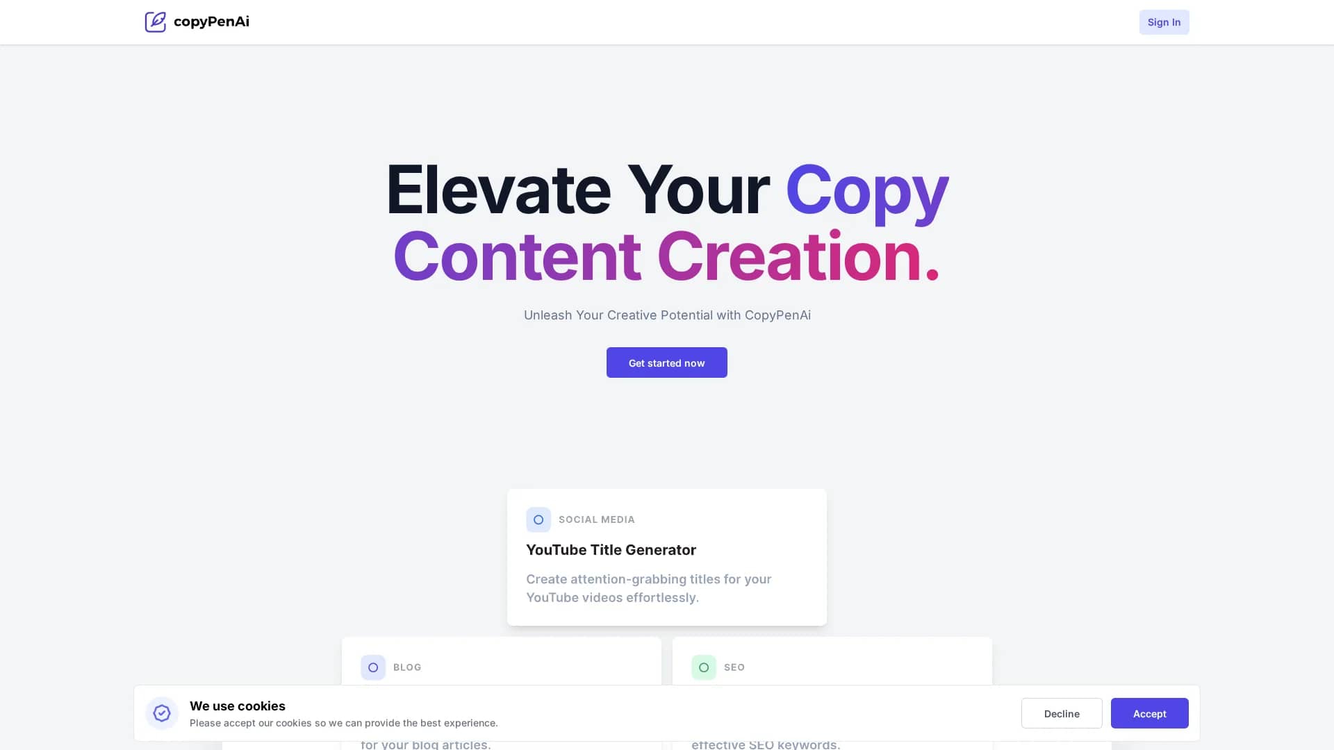 copypenai homepage