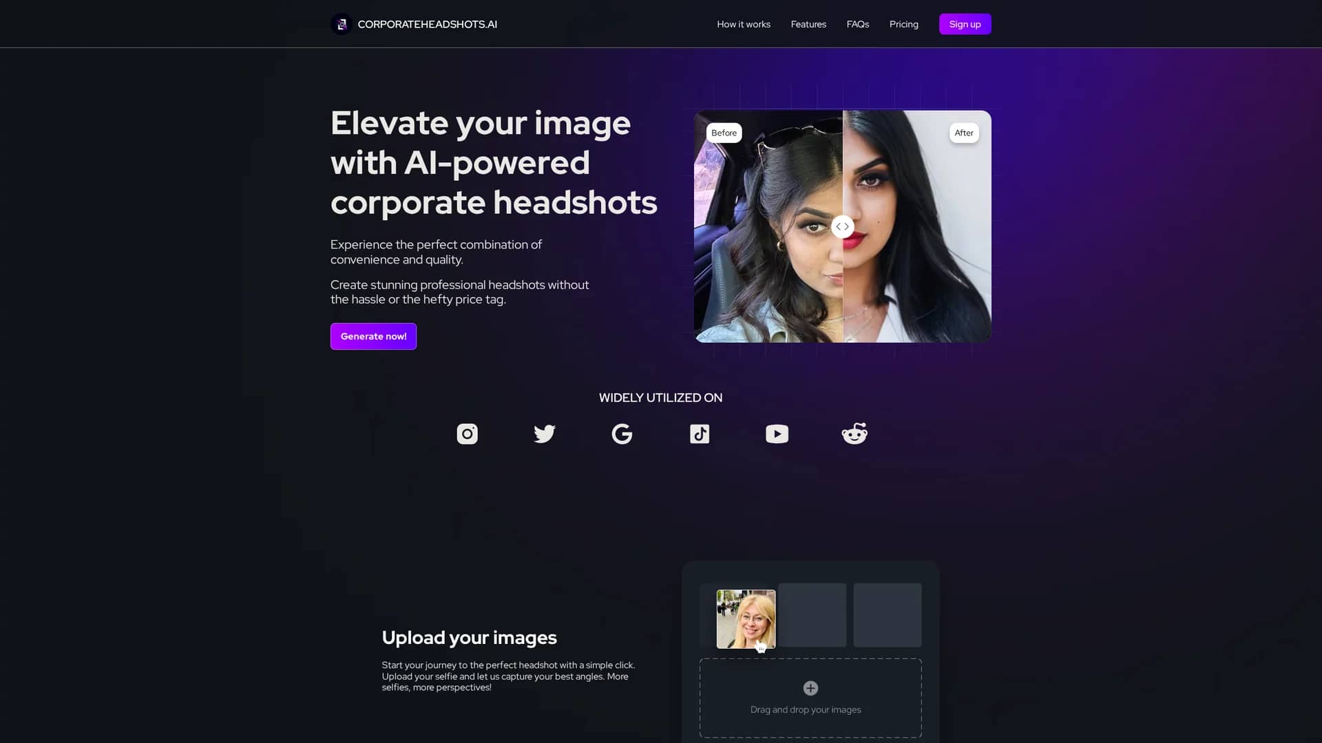 corporate-headshots-ai homepage
