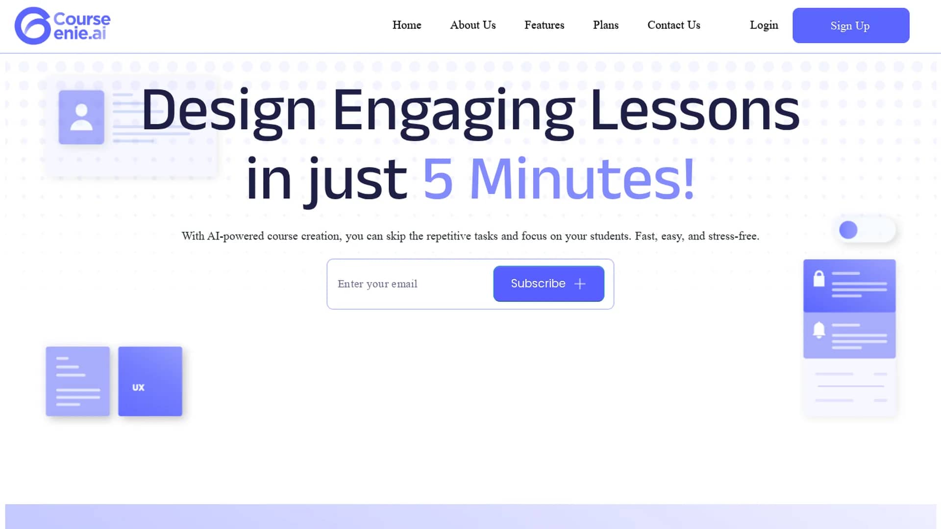 coursegenie homepage