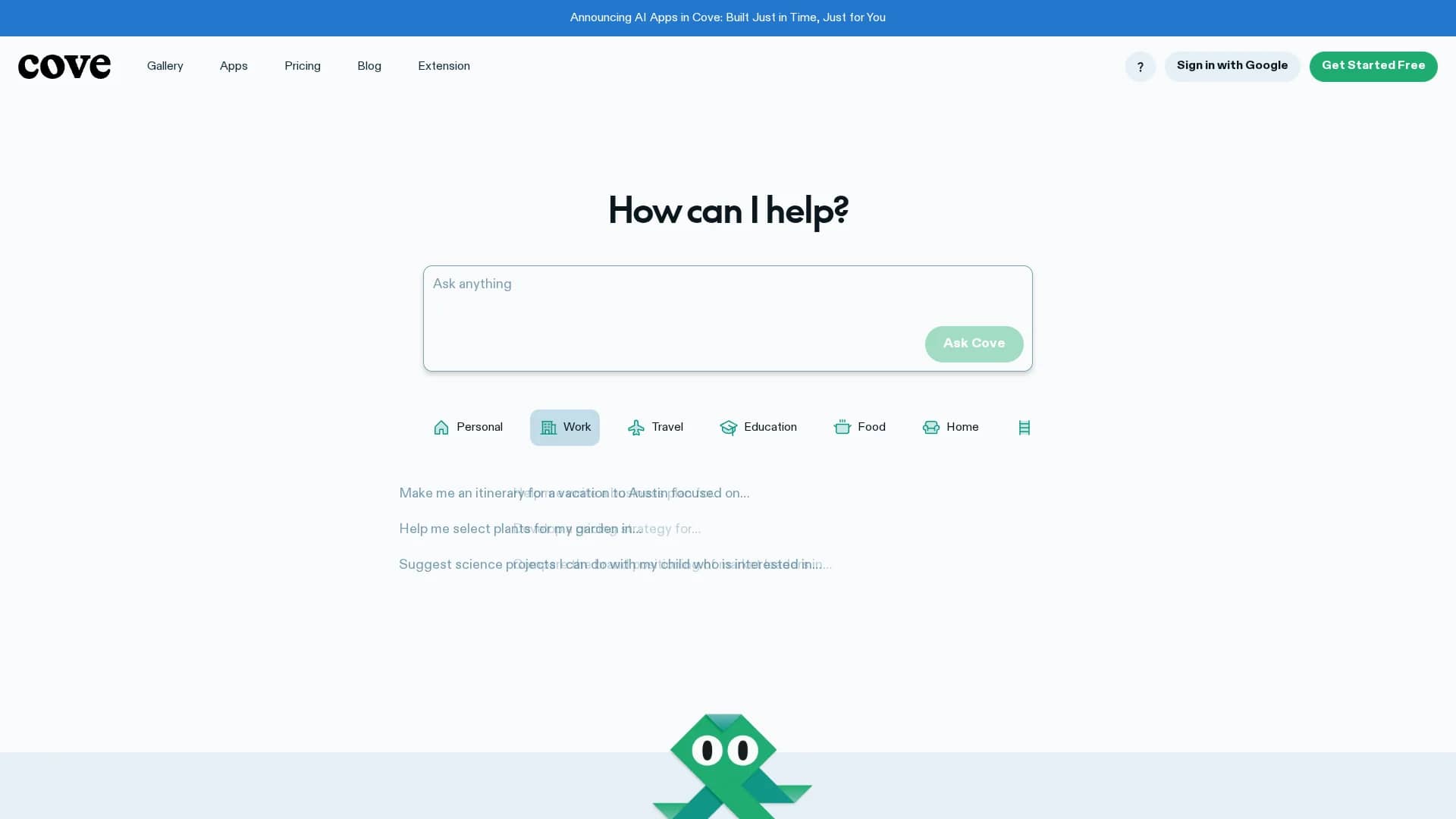 cove-ai homepage