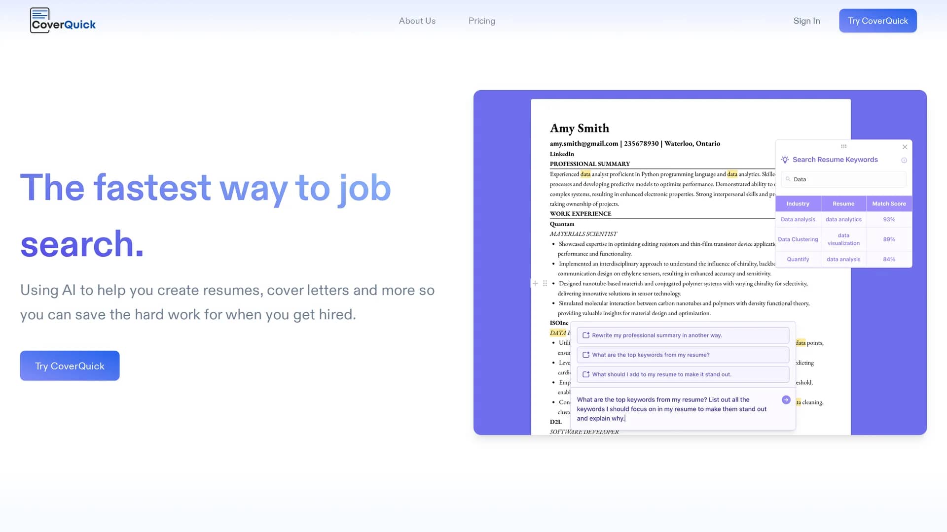 coverquick homepage